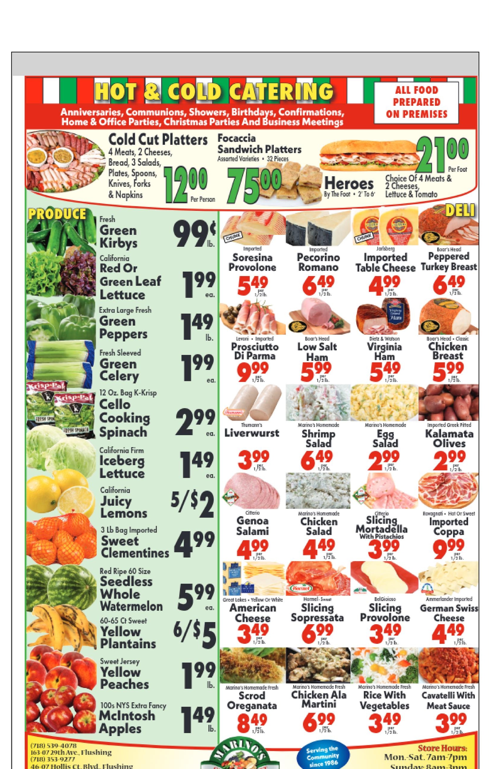 Marino's Supermarket Weekly Ad July 31 - August 6, 2026