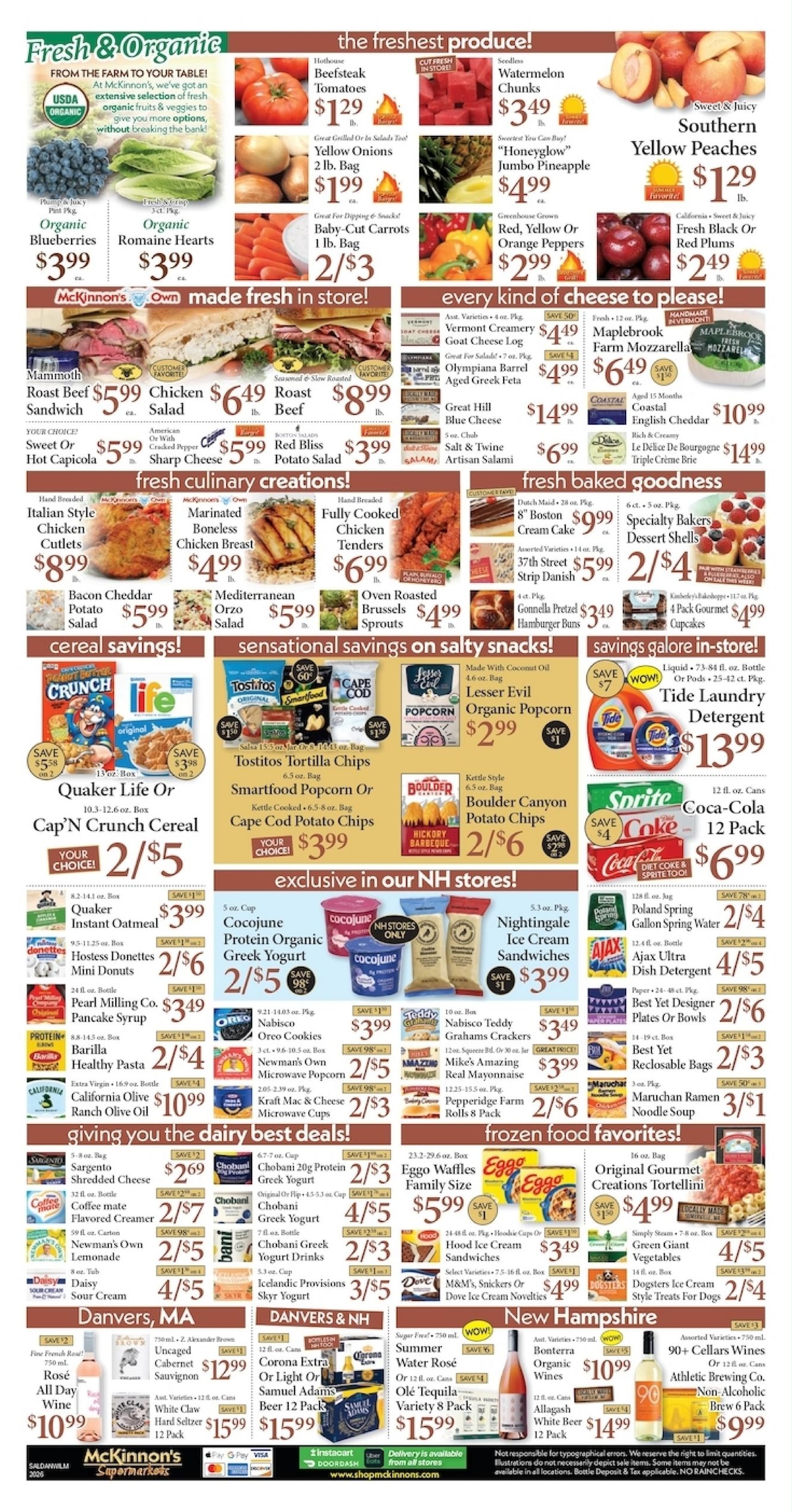 McKinnon's Supermarkets (Cambridge–Lynn Area, MA–ME) Weekly Ad July 31 - August 6, 2026