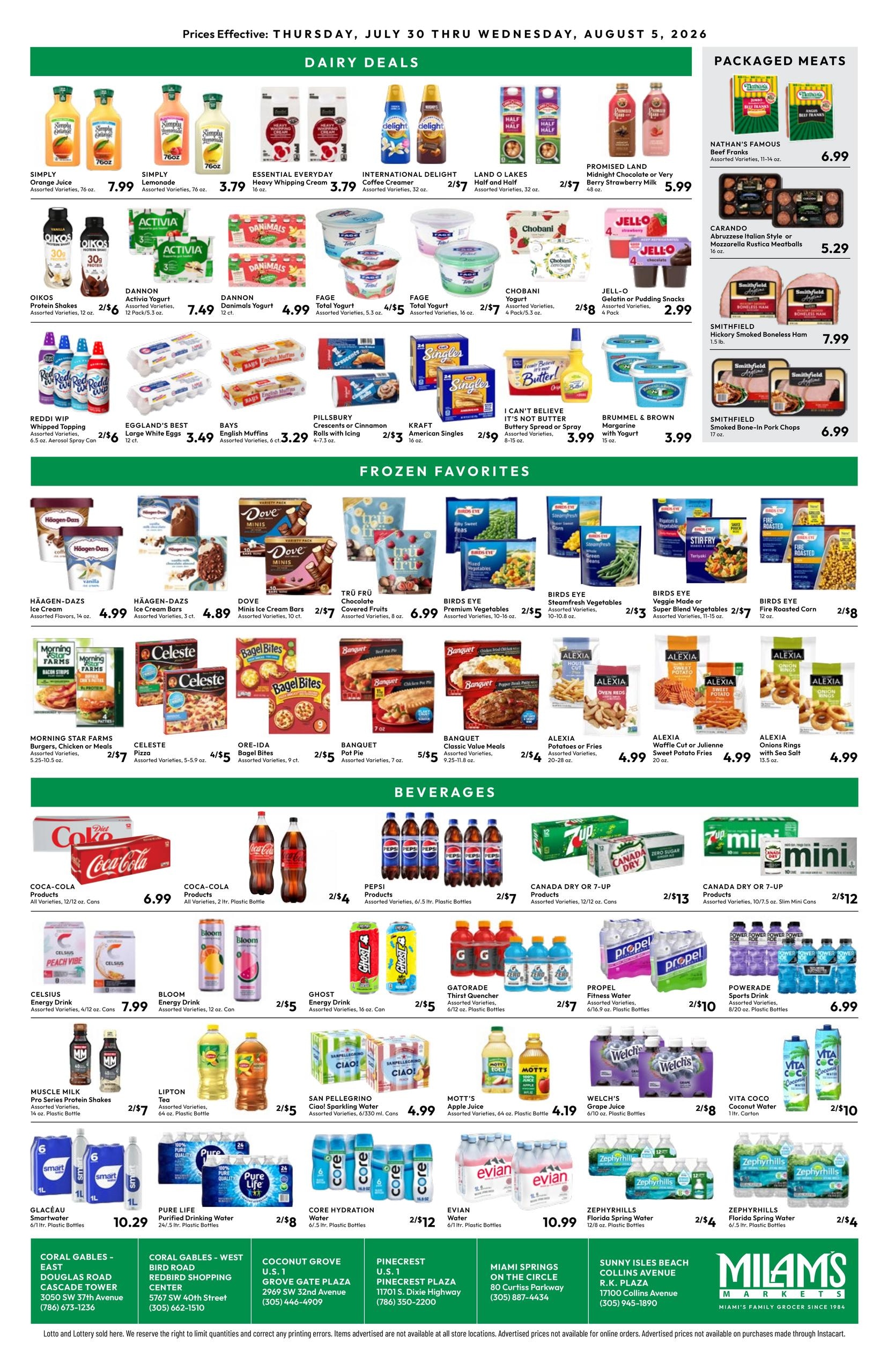 Milam's Markets Weekly Ad July 30 - August 5, 2026