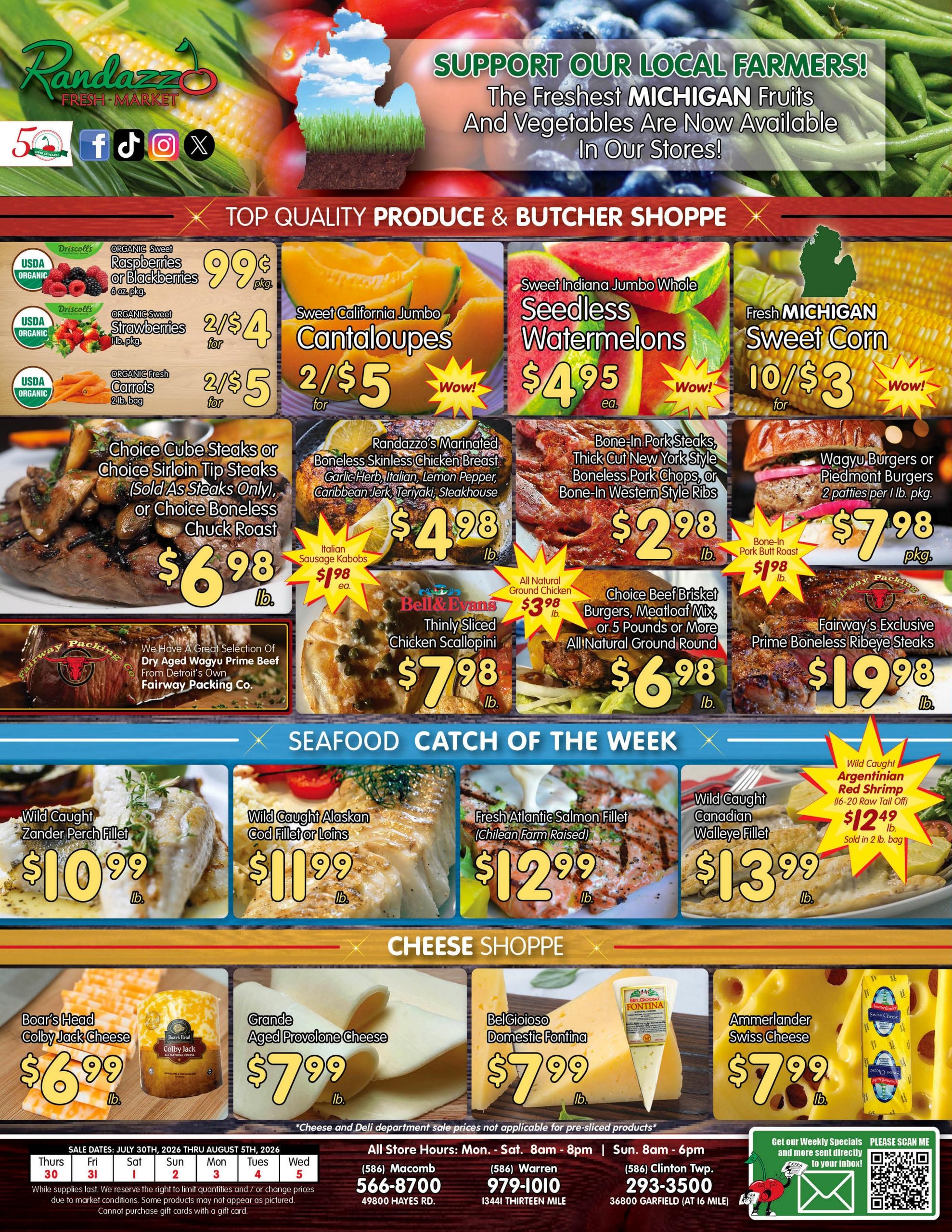 Randazzo Fresh Market (Warren–Sterling Heights Area, MI) Weekly Ad July 30 - August 5, 2026