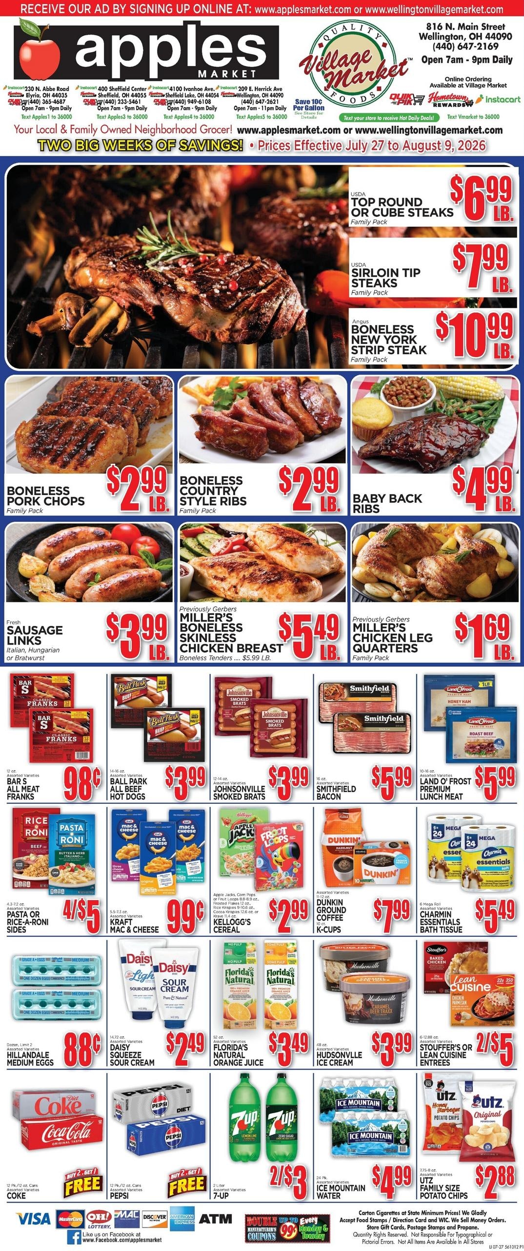 Apples Market Weekly Ad July 27 - August 9, 2026