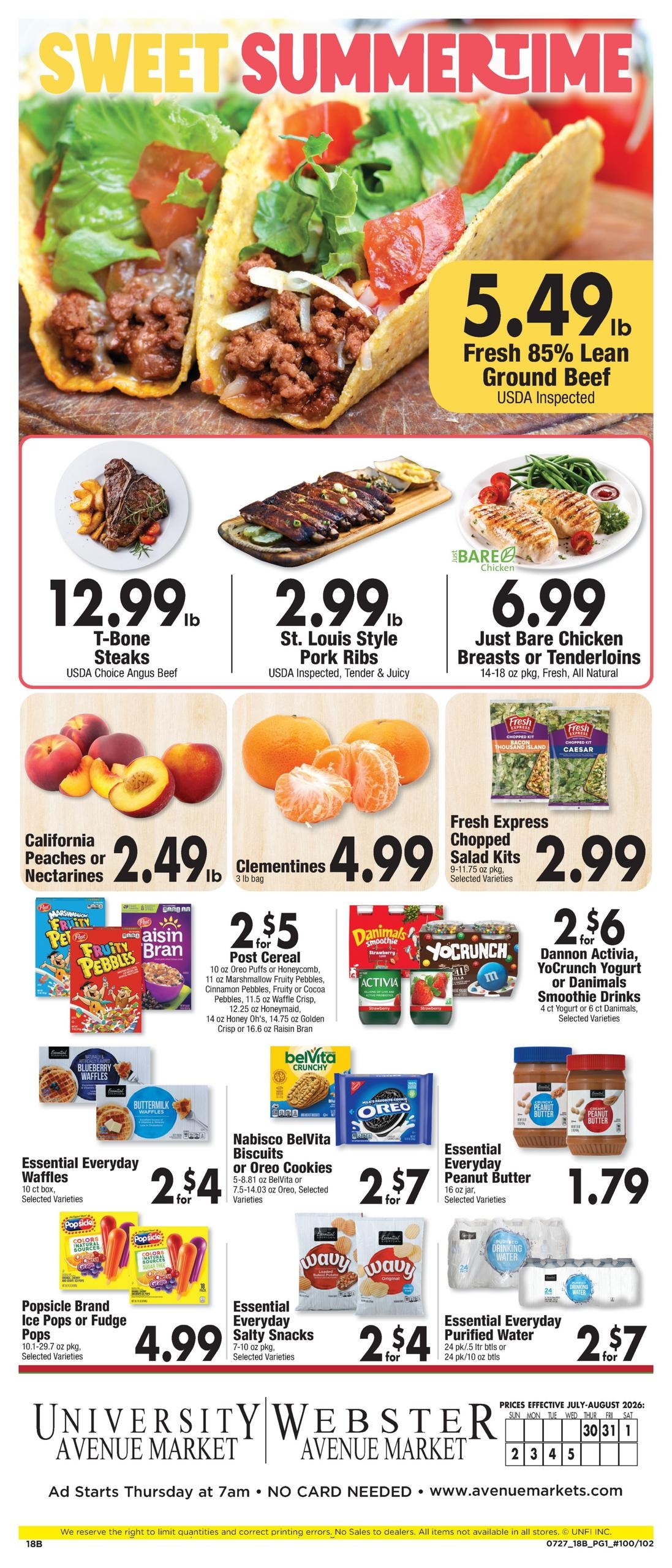 Avenue Markets Weekly Ad July 30 - August 5, 2026