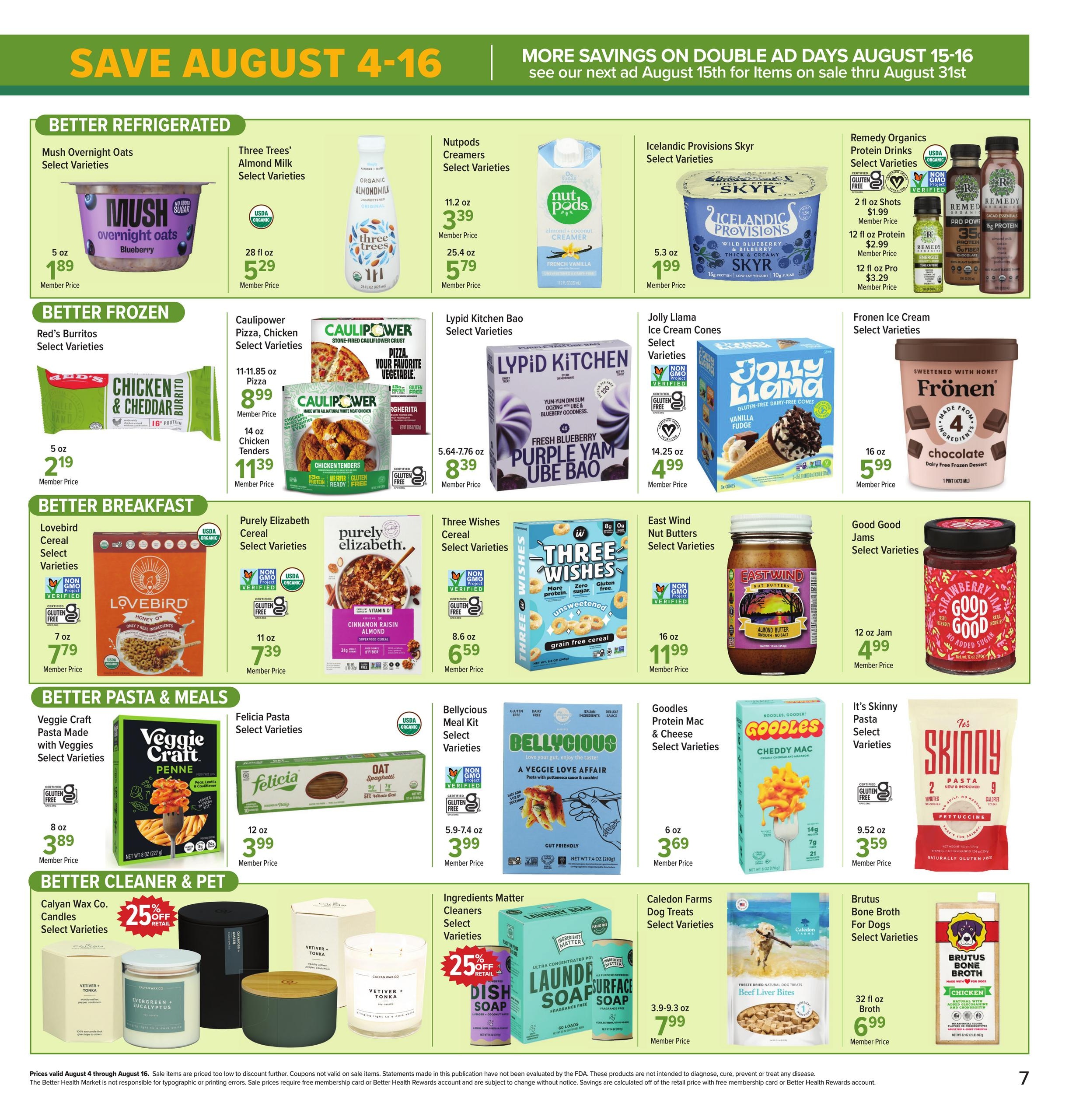 Better Health Market Weekly Ad August 1 - 16, 2026