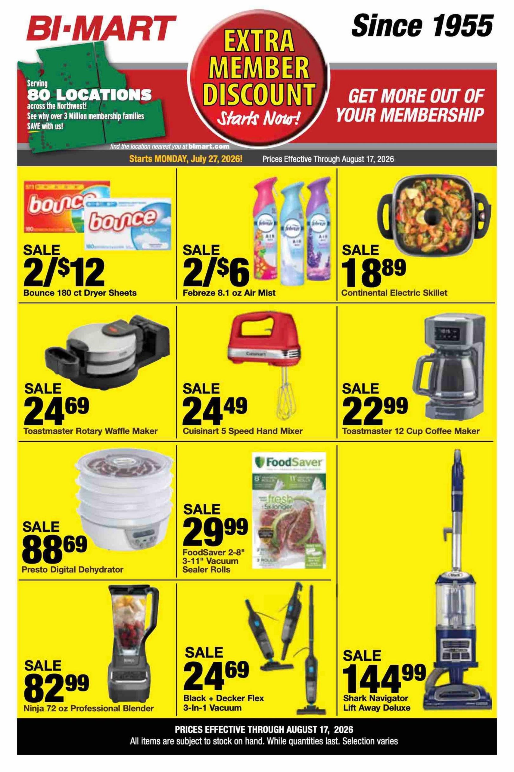 Bi-Mart (Boise Area, ID) Weekly Ad July 28 - August 17, 2026