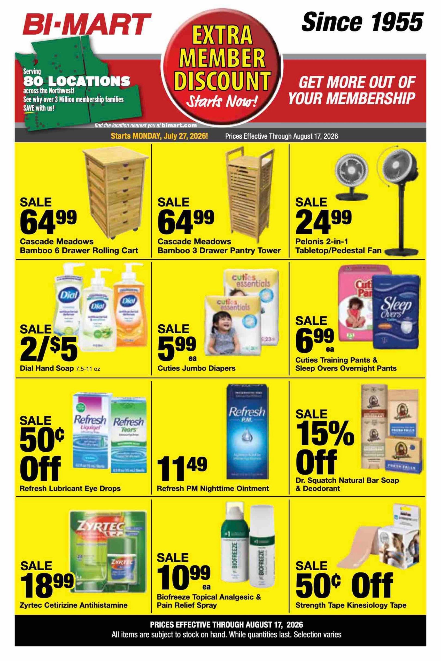 Bi-Mart Weekly Ad July 28 - August 17, 2026