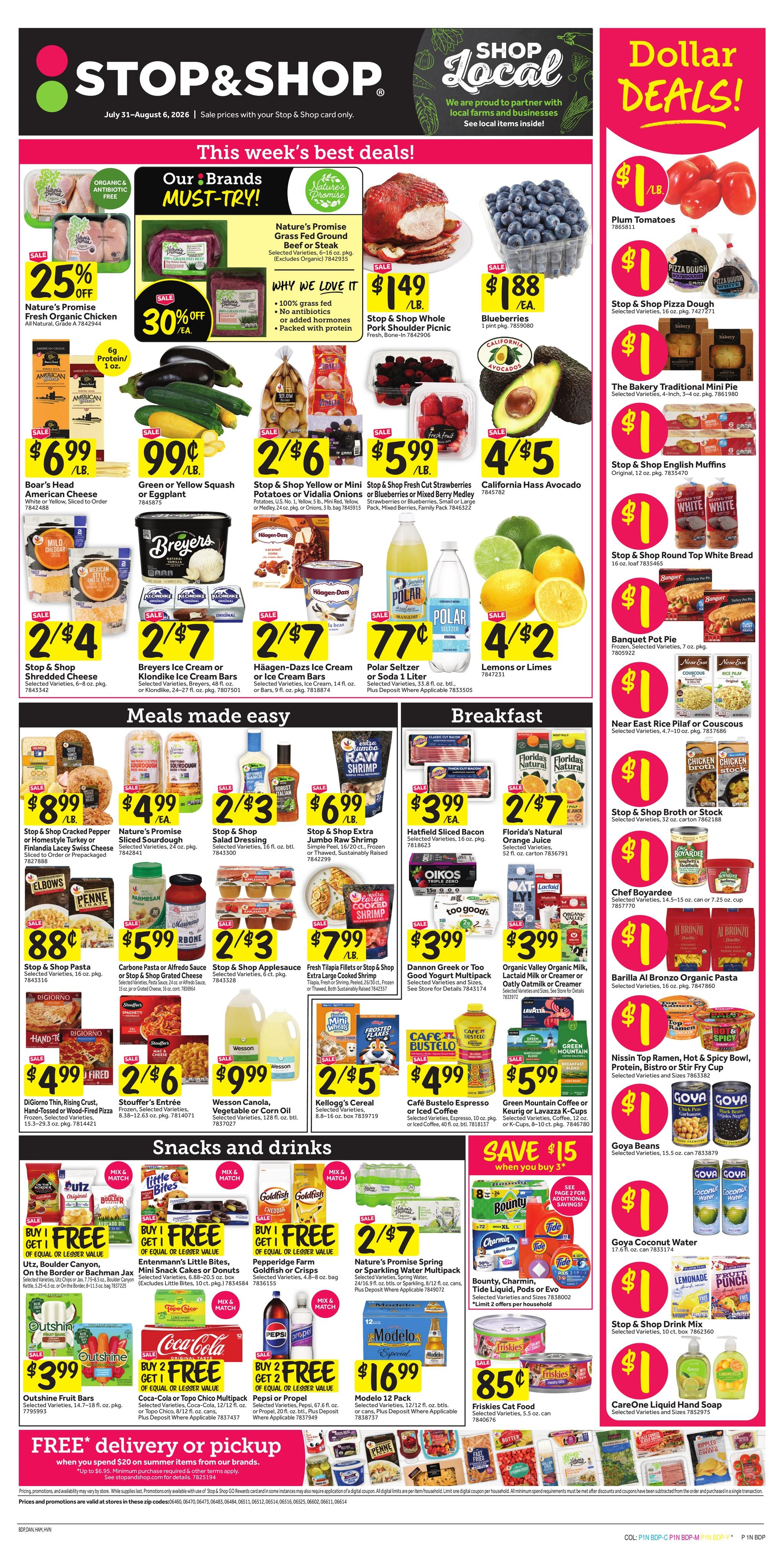 Stop & Shop (Bridgeport–New Haven Area, CT) Weekly Ad July 31 - August 6, 2026