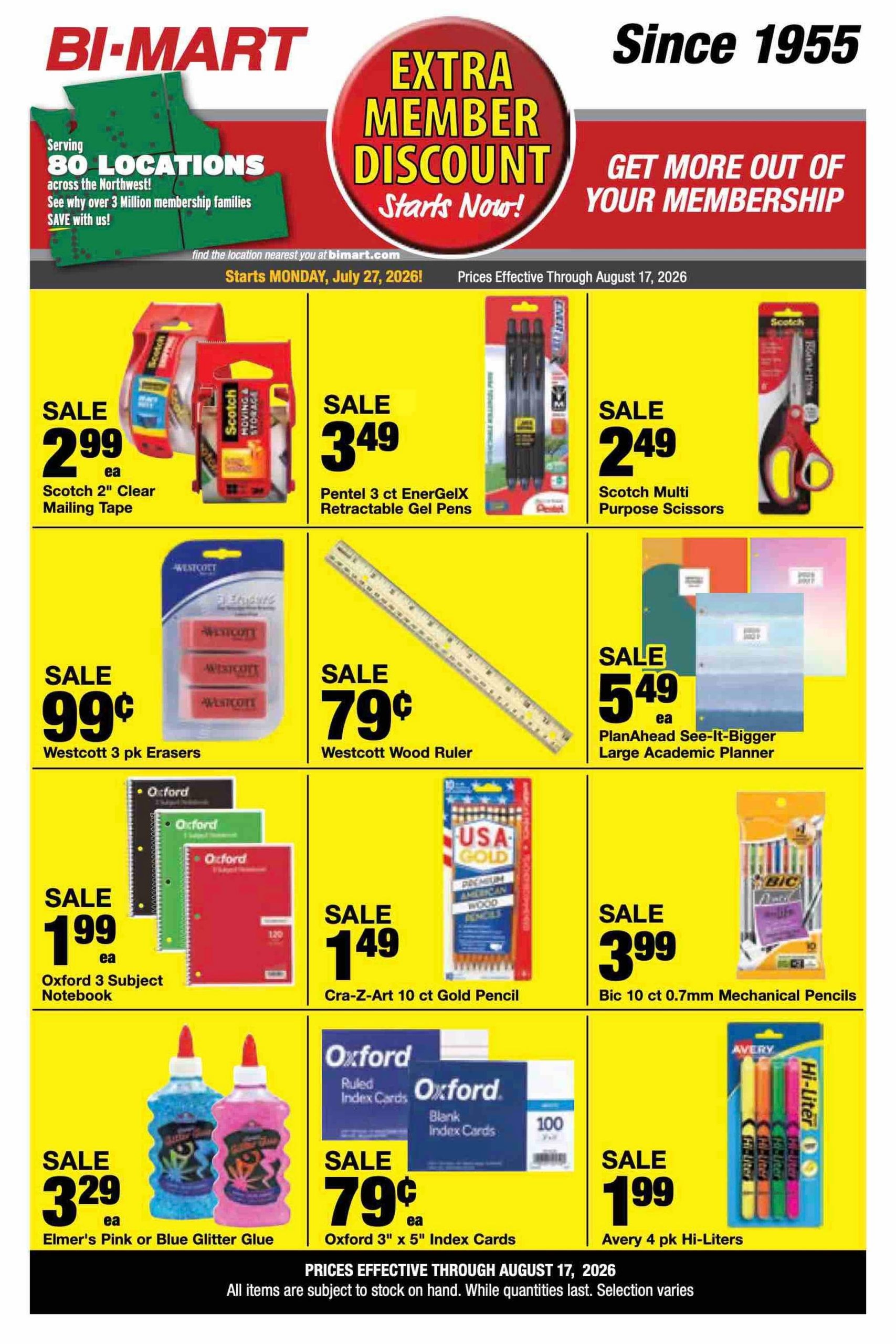 Bi-Mart (Redding Area, CA) Weekly Ad July 28 - August 17, 2026