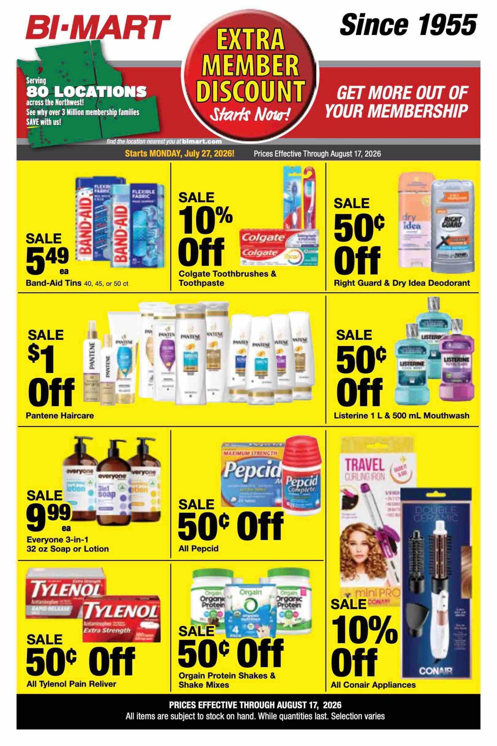 Bi-Mart (Redding Area, CA) Weekly Ad July 28 - August 17, 2026