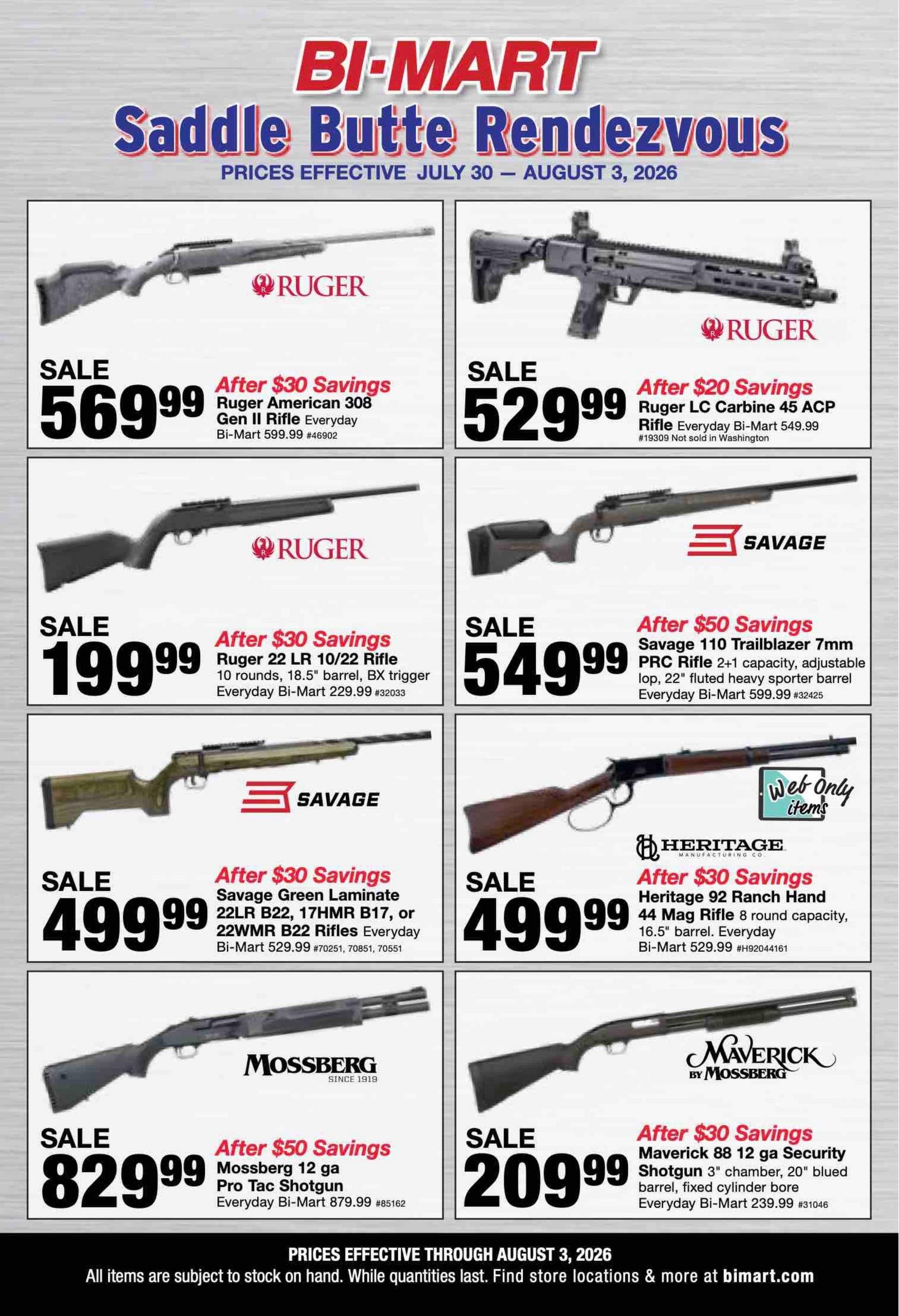 Bi-Mart (Redding Area, CA) Weekly Ad July 28 - August 17, 2026