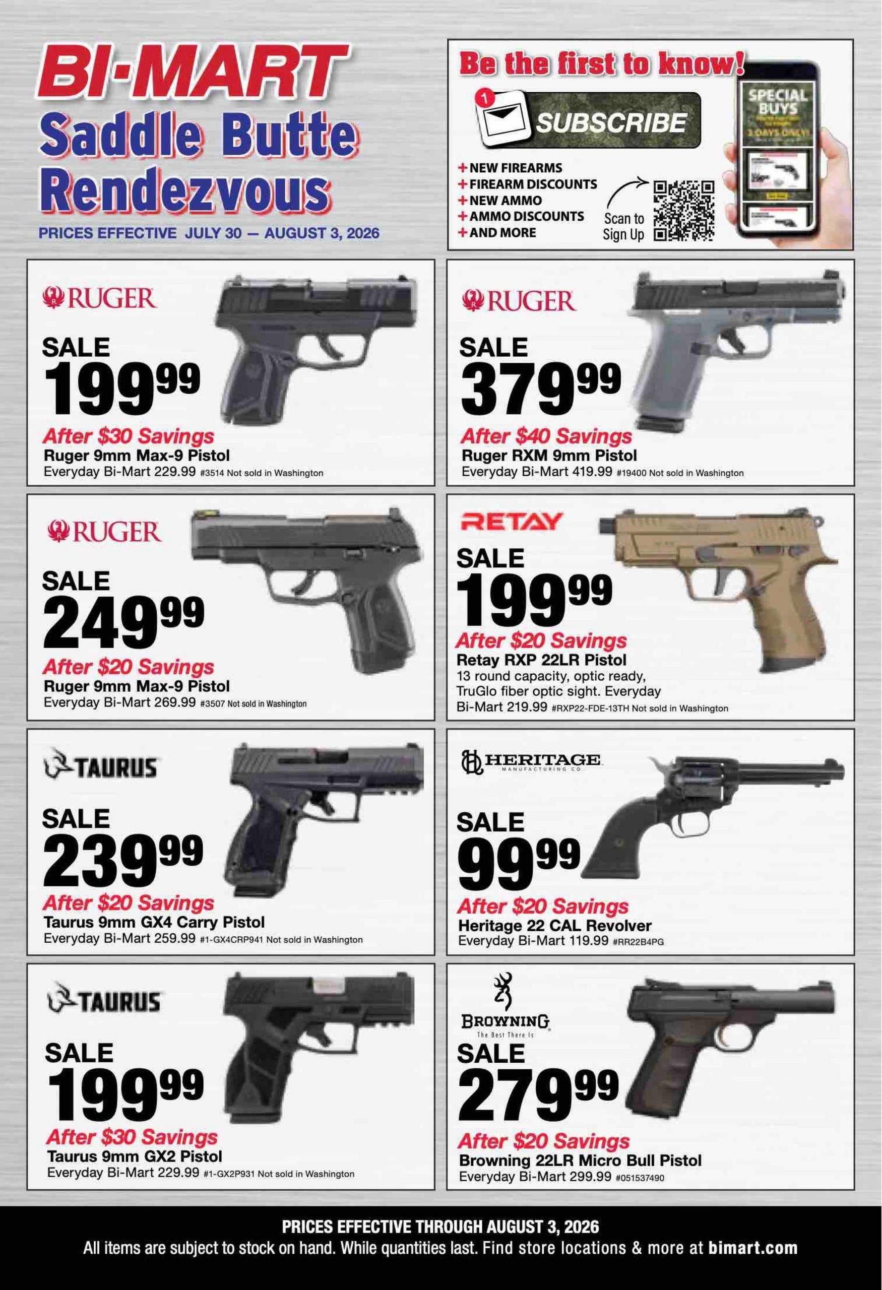 Bi-Mart (Redding Area, CA) Weekly Ad July 28 - August 17, 2026