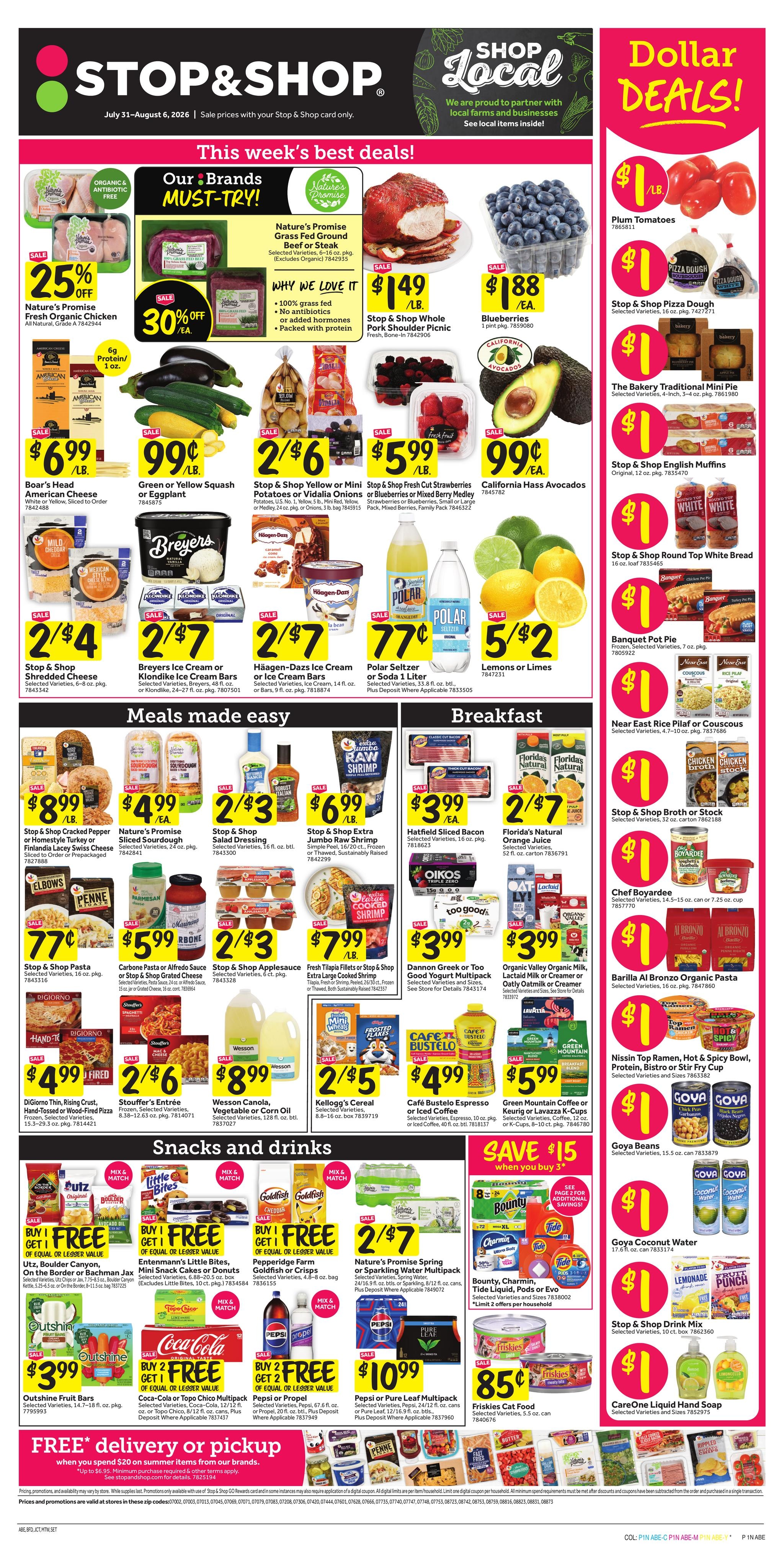 Stop & Shop Weekly Ad July 31 - August 6, 2026