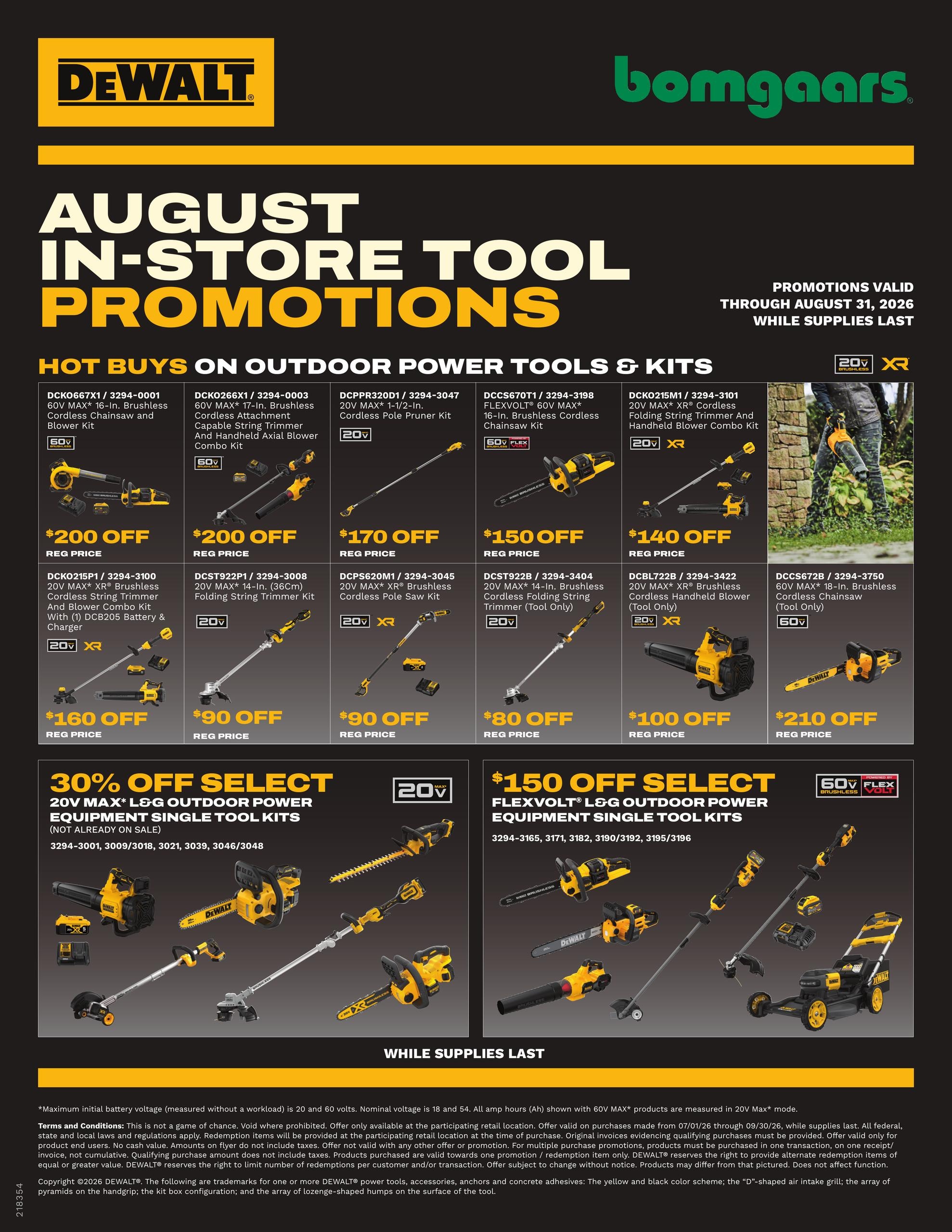 Bomgaars DEWALT Flipbook Weekly Ad July 28 - August 31, 2026
