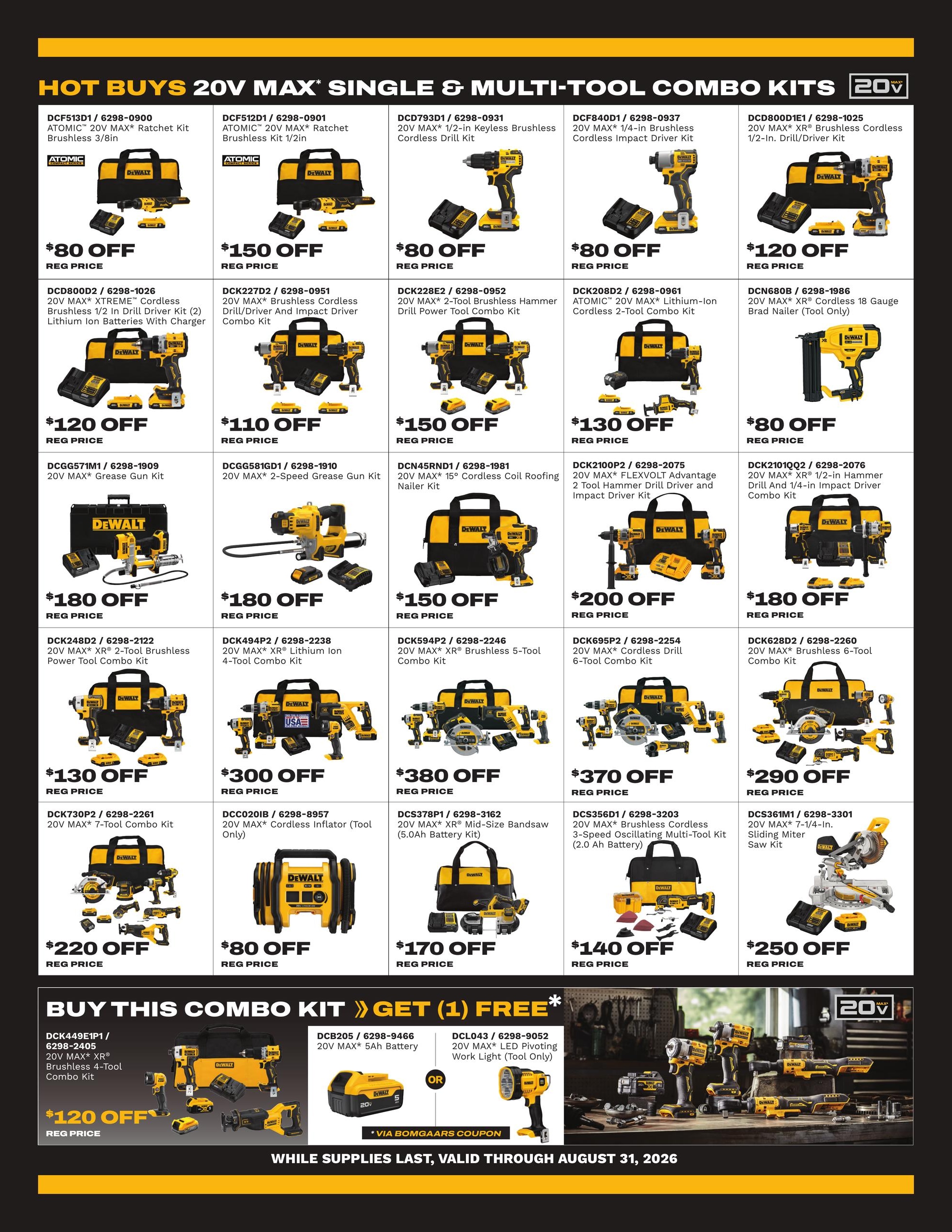 Bomgaars DEWALT Flipbook Weekly Ad July 28 - August 31, 2026