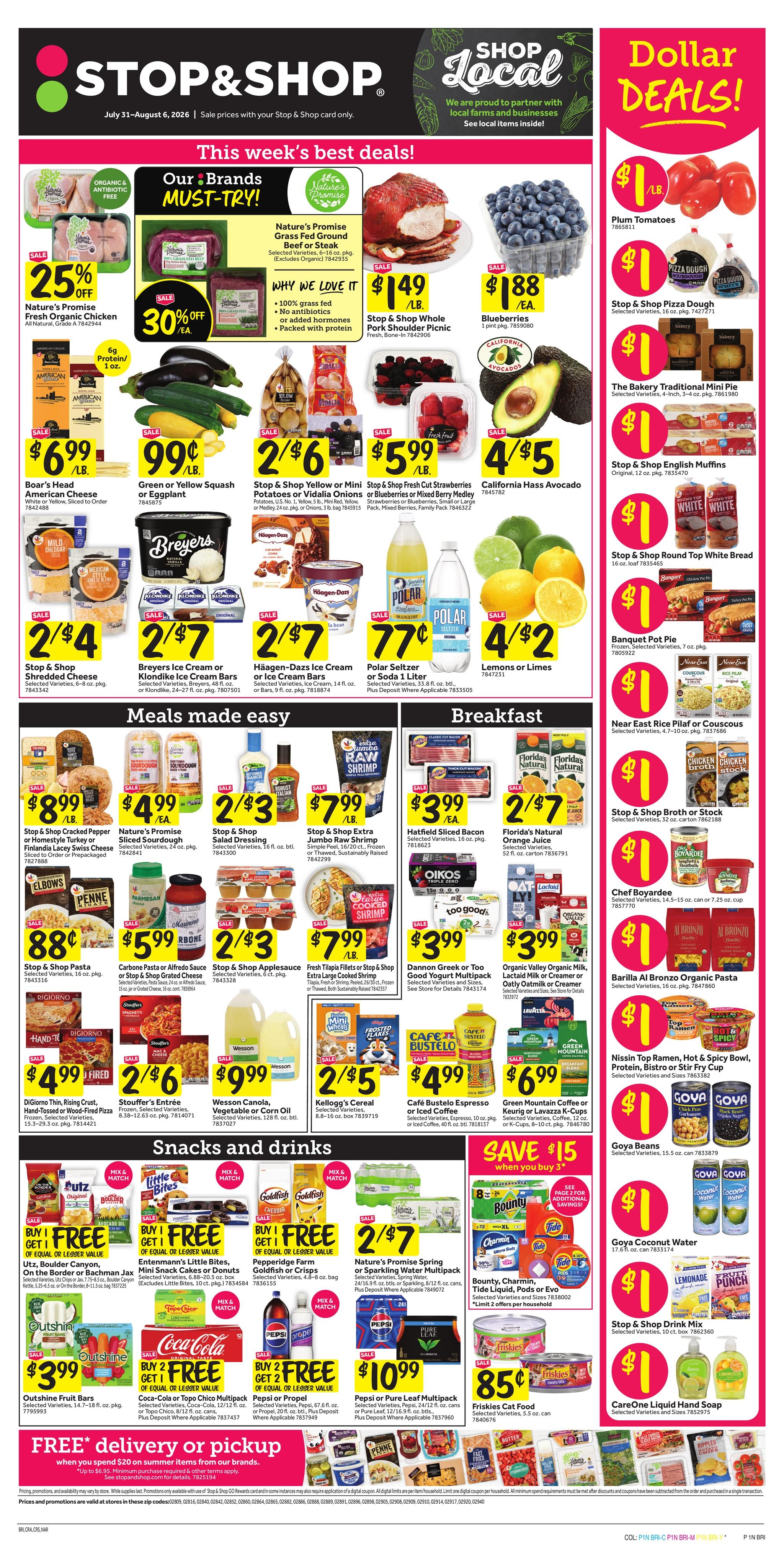 Stop & Shop Weekly Ad July 31 - August 6, 2026