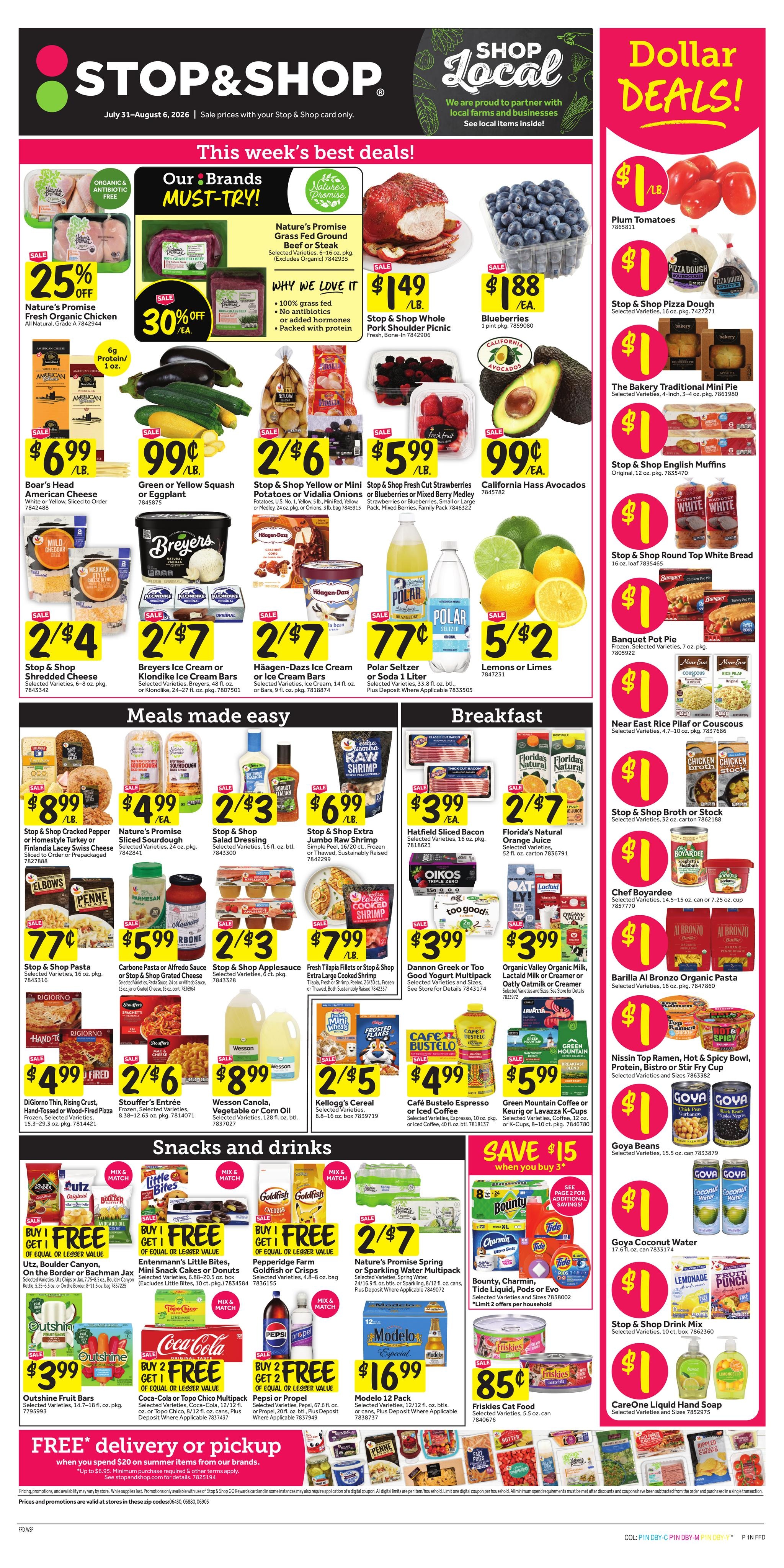 Stop & Shop Weekly Ad July 31 - August 6, 2026
