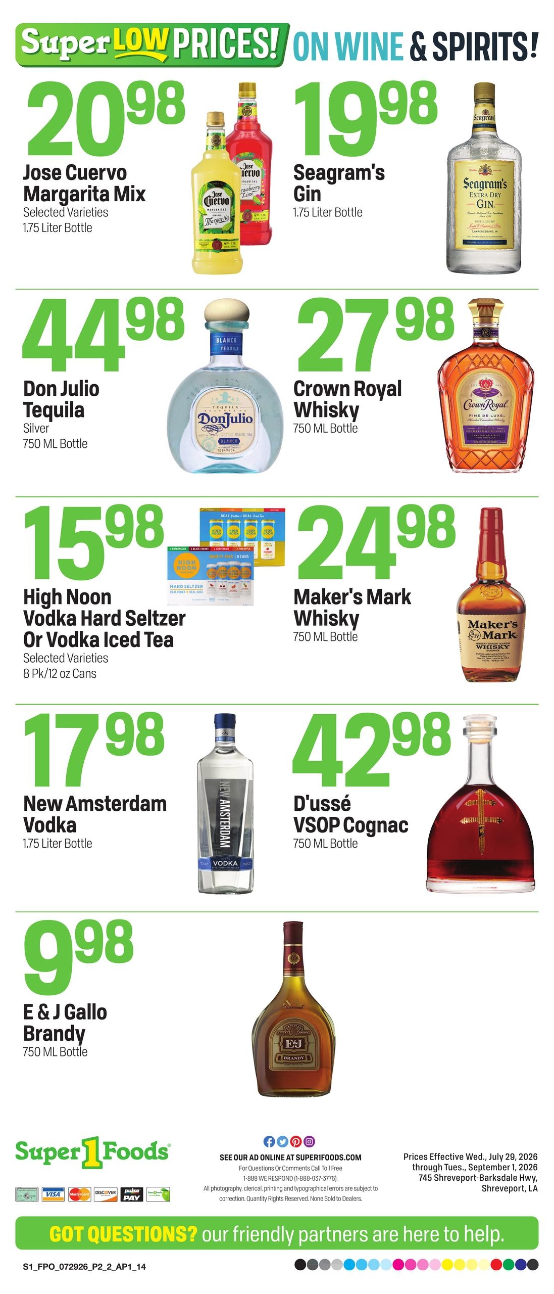 Super 1 Foods & Discount Pharmacy (Shreveport–Bossier City Area, LA) Weekly Ad July 29 - September 1, 2026