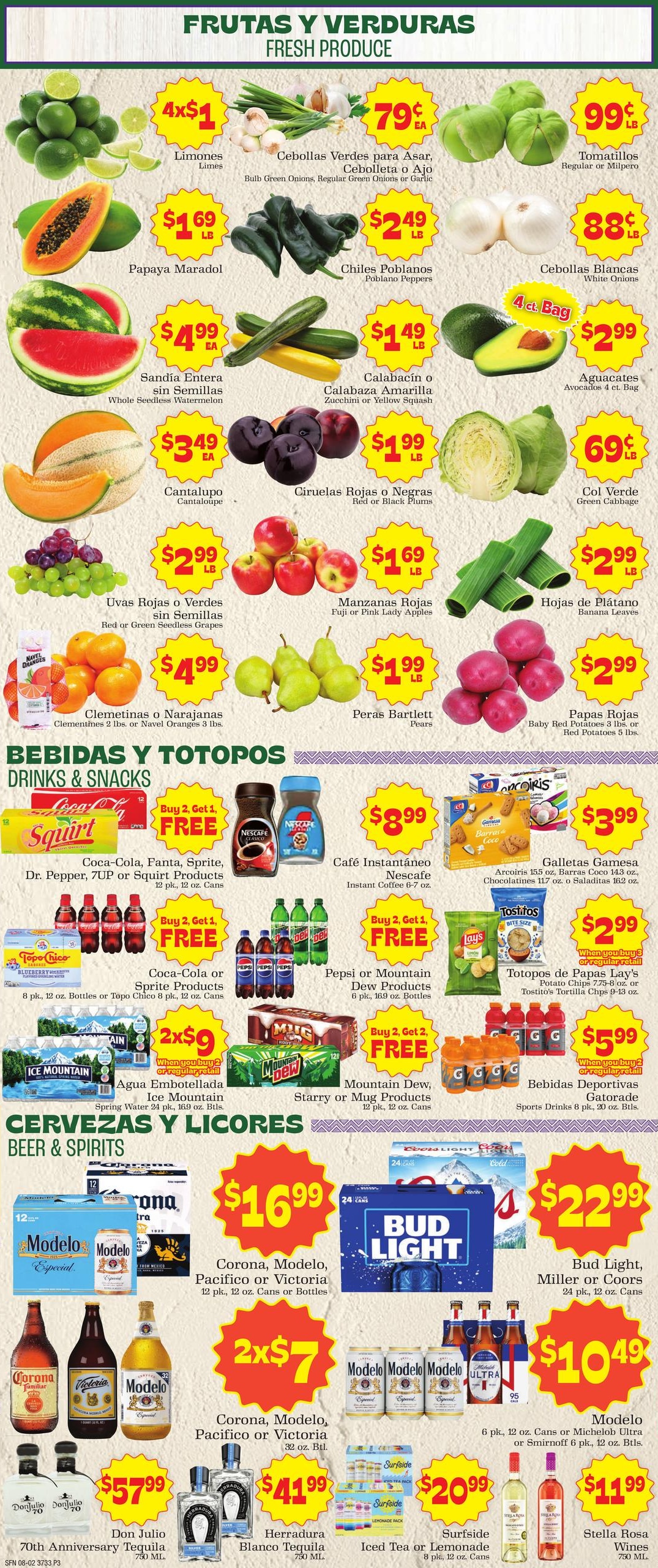 Supermercado Nuestra Familia Weekly Ad August 2 - 8, 2026