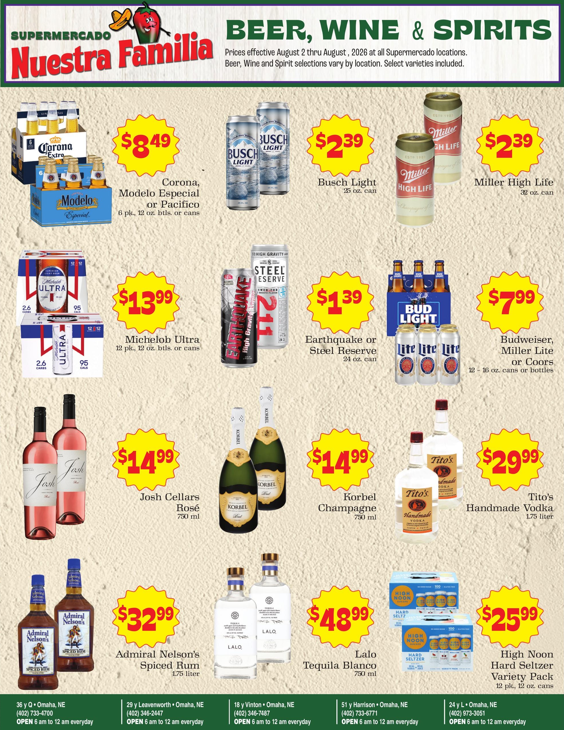 Supermercado Nuestra Familia Weekly Ad August 2 - 8, 2026