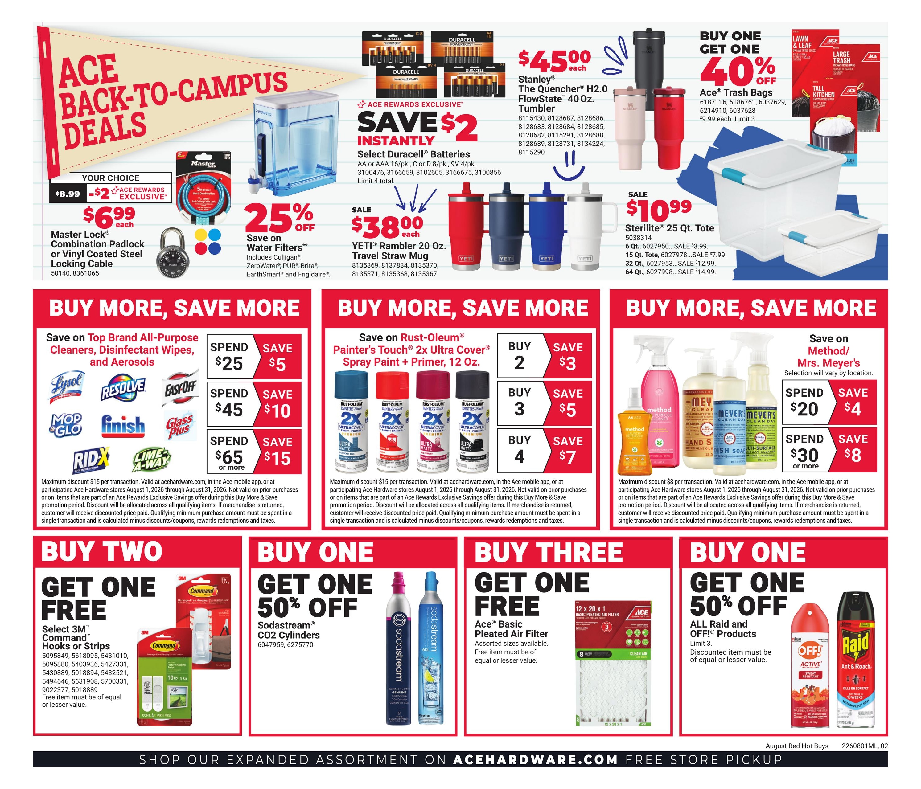 Costello's Ace Weekly Ad August 1 - 31, 2026