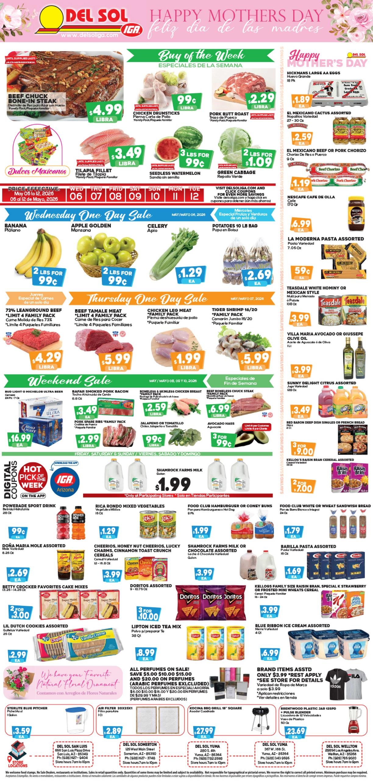 Del Sol IGA (Yuma–Holtville Area, AZ–CA) Weekly Ad June 5 - December 5, 2026