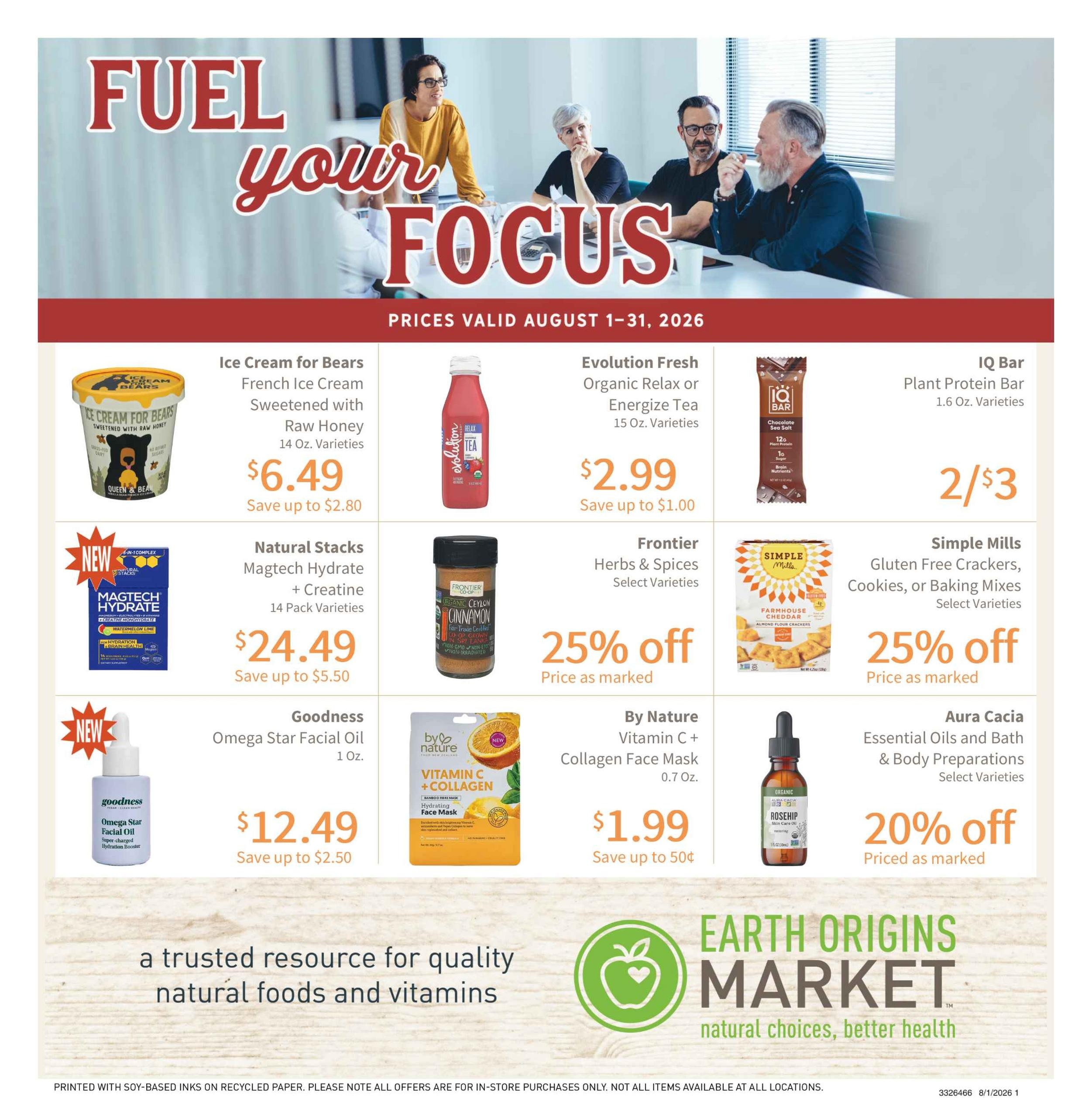 Earth Origins Weekly Ad July 30 - August 5, 2026
