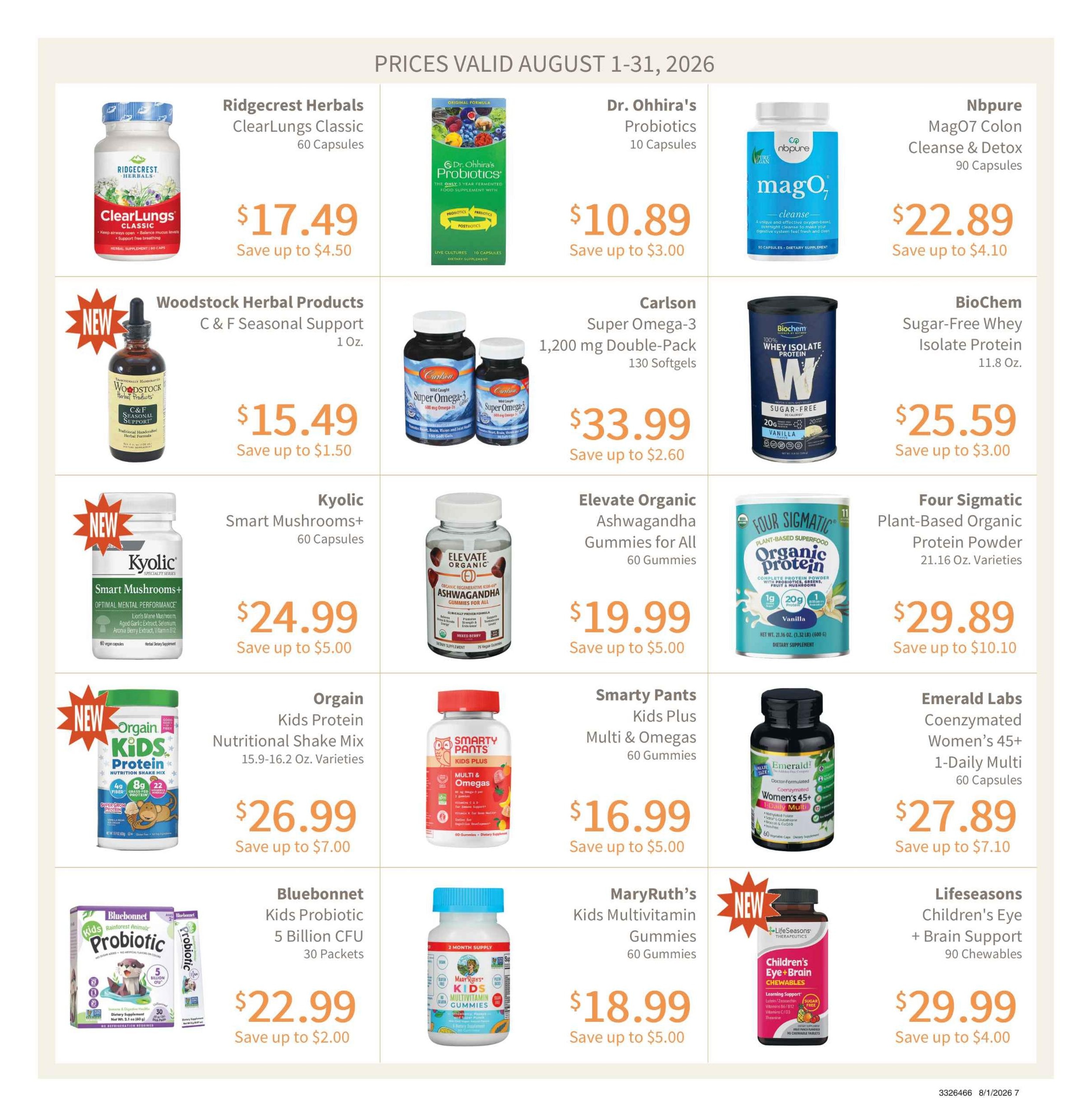 Earth Origins Weekly Ad July 30 - August 5, 2026