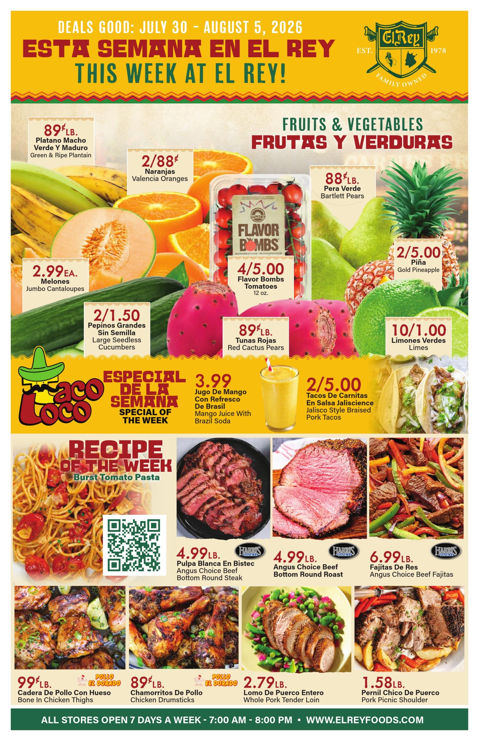 El Rey Foods Weekly Ad July 30 - August 5, 2026