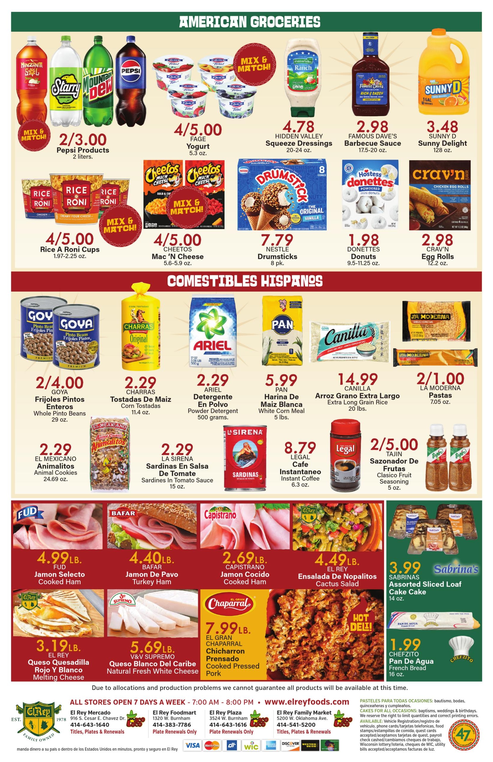 El Rey Foods Weekly Ad July 30 - August 5, 2026