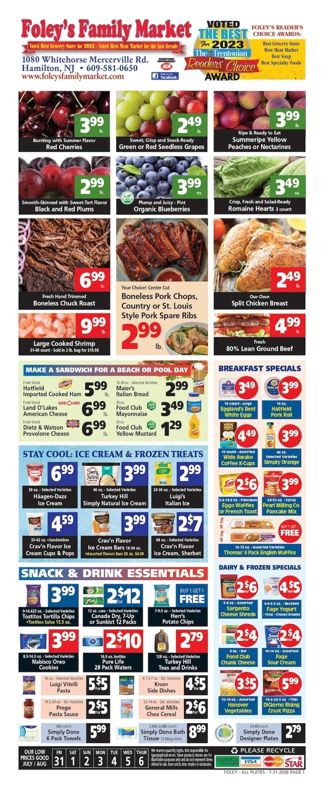 Foley's Family Market IGA Weekly Ad July 31 - August 6, 2026