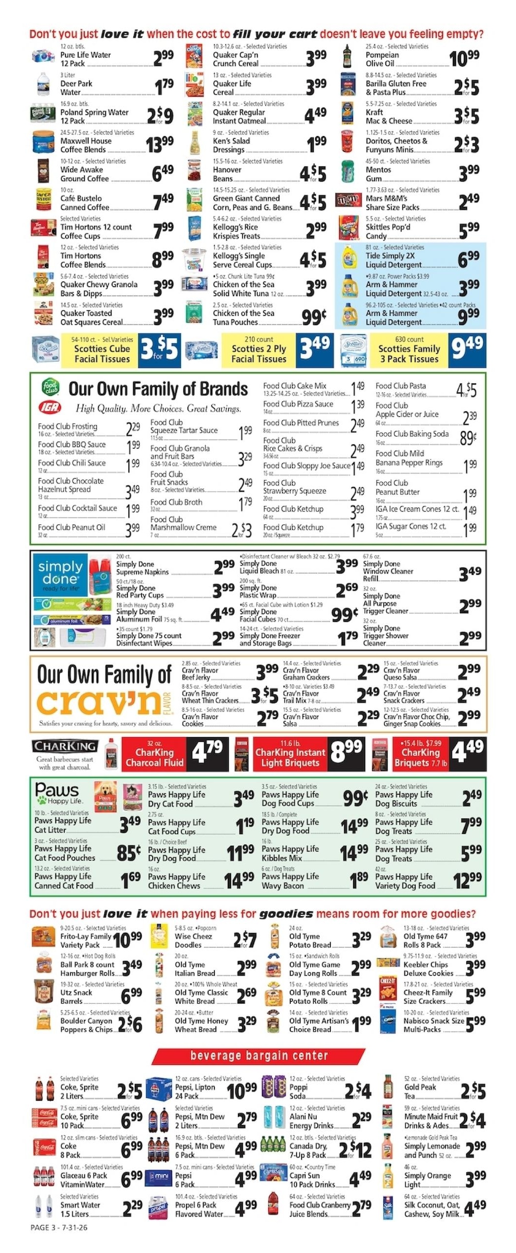 Foley's Family Market IGA Weekly Ad July 31 - August 6, 2026