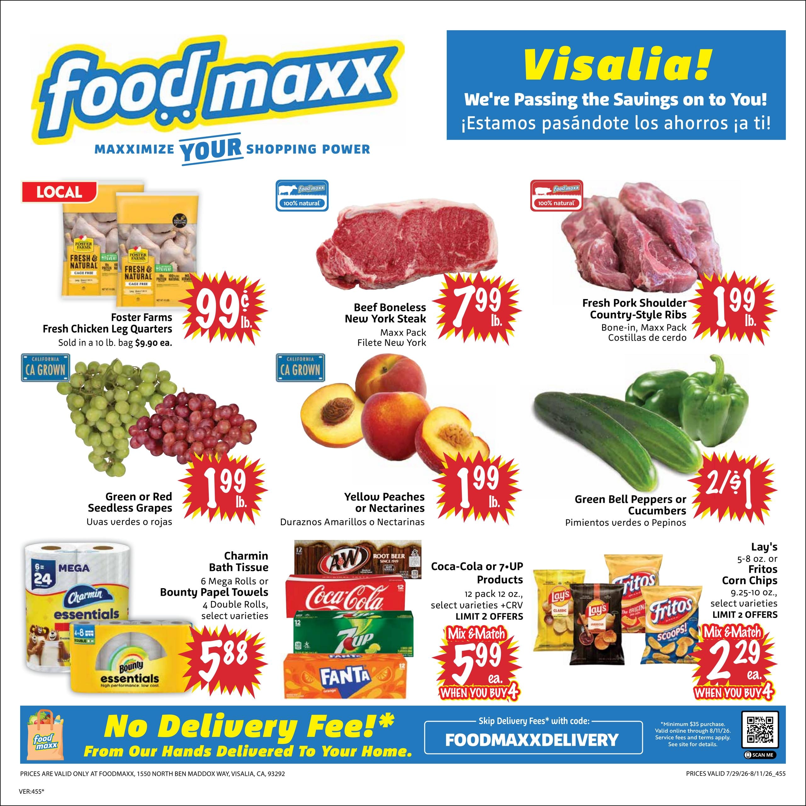 FoodMaxx (Del Rey Area, CA) Weekly Ad July 29 - August 11, 2026