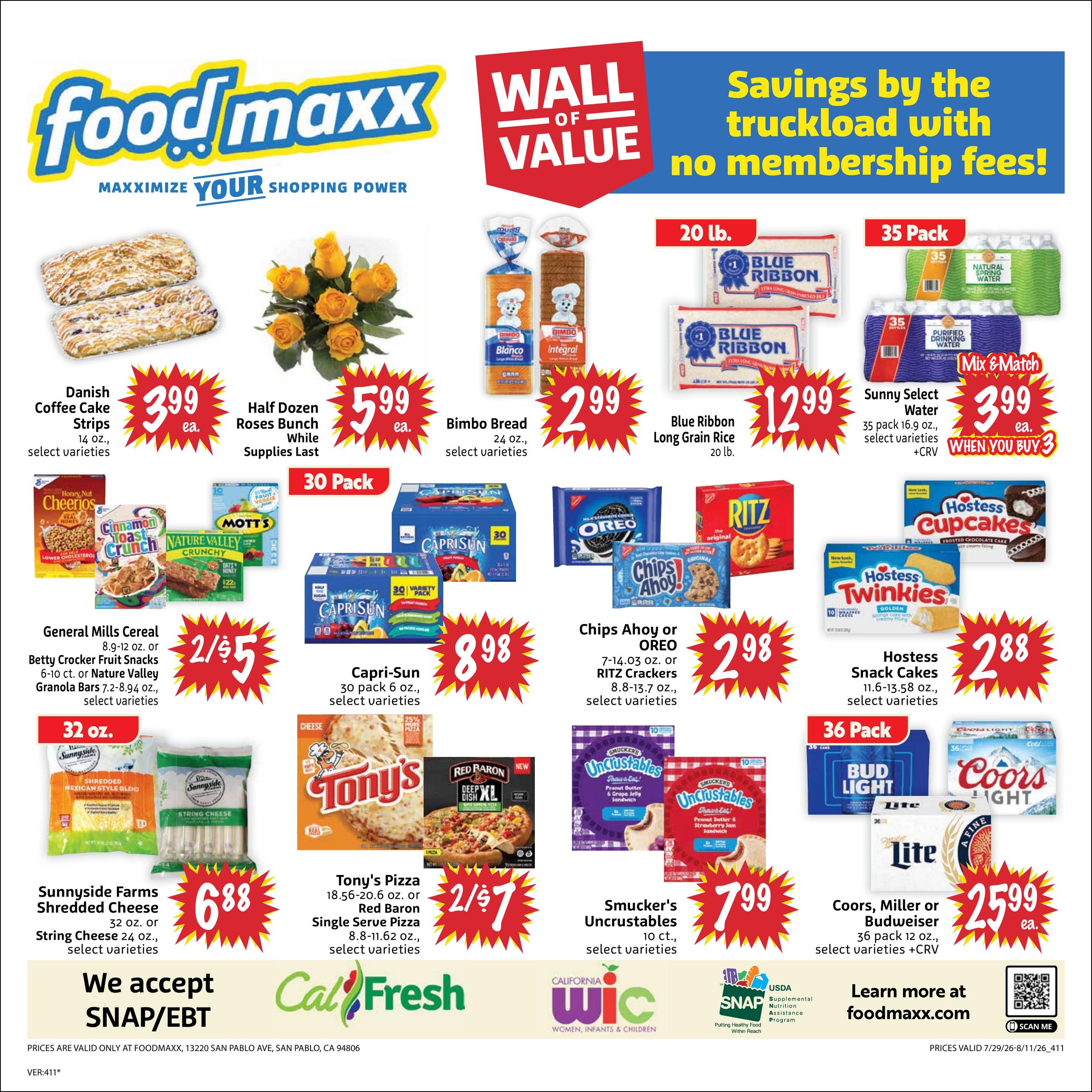 FoodMaxx (Antioch Area, CA) Weekly Ad July 29 - August 11, 2026