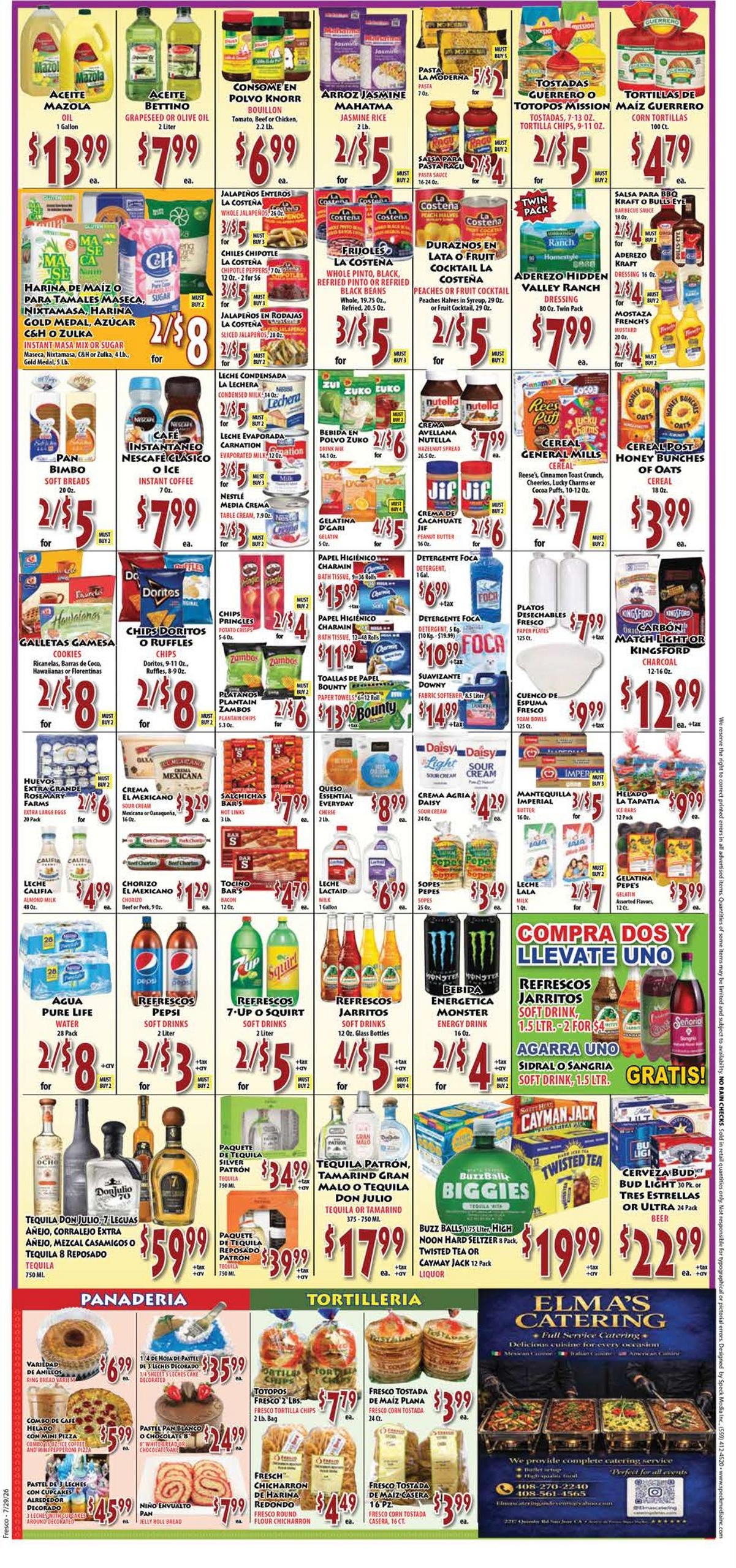 Fresco Supermarket Weekly Ad July 29 - August 11, 2026