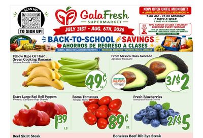 Gala Supermarkets (Coral Springs–Boca Raton Area, FL) Weekly Ad July 31 - August 6, 2026