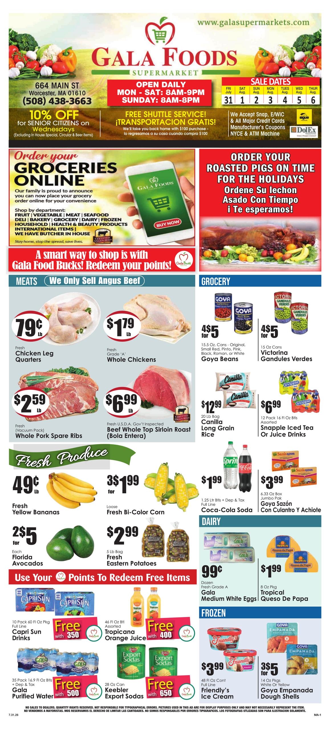 Gala Supermarkets Weekly Ad July 31 - August 6, 2026