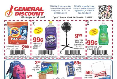 General Discount Weekly Ad July 1 - August 20, 2026
