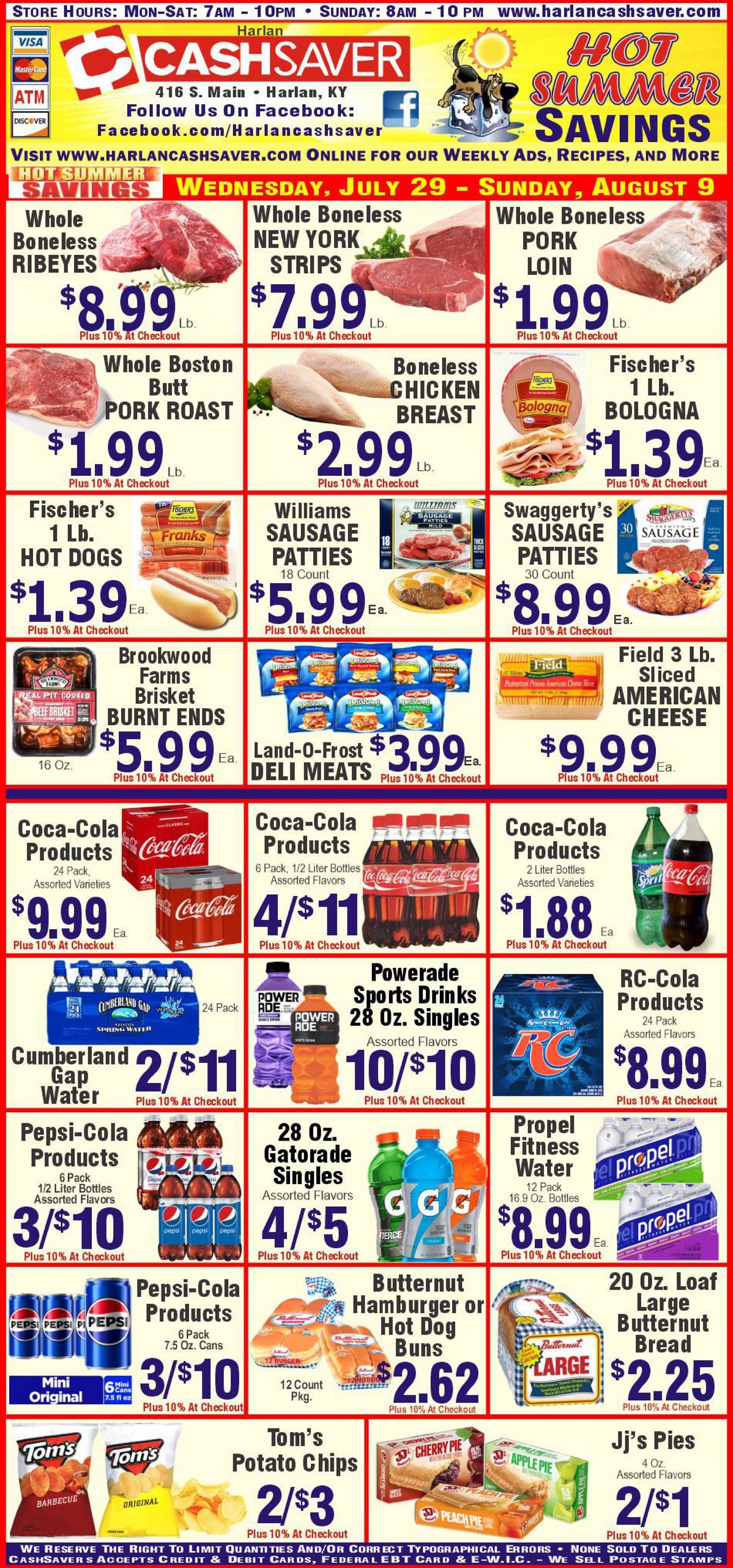 Harlan Cash Saver (Arjay–Cumberland Area, KY) Weekly Ad July 29 - August 9, 2026