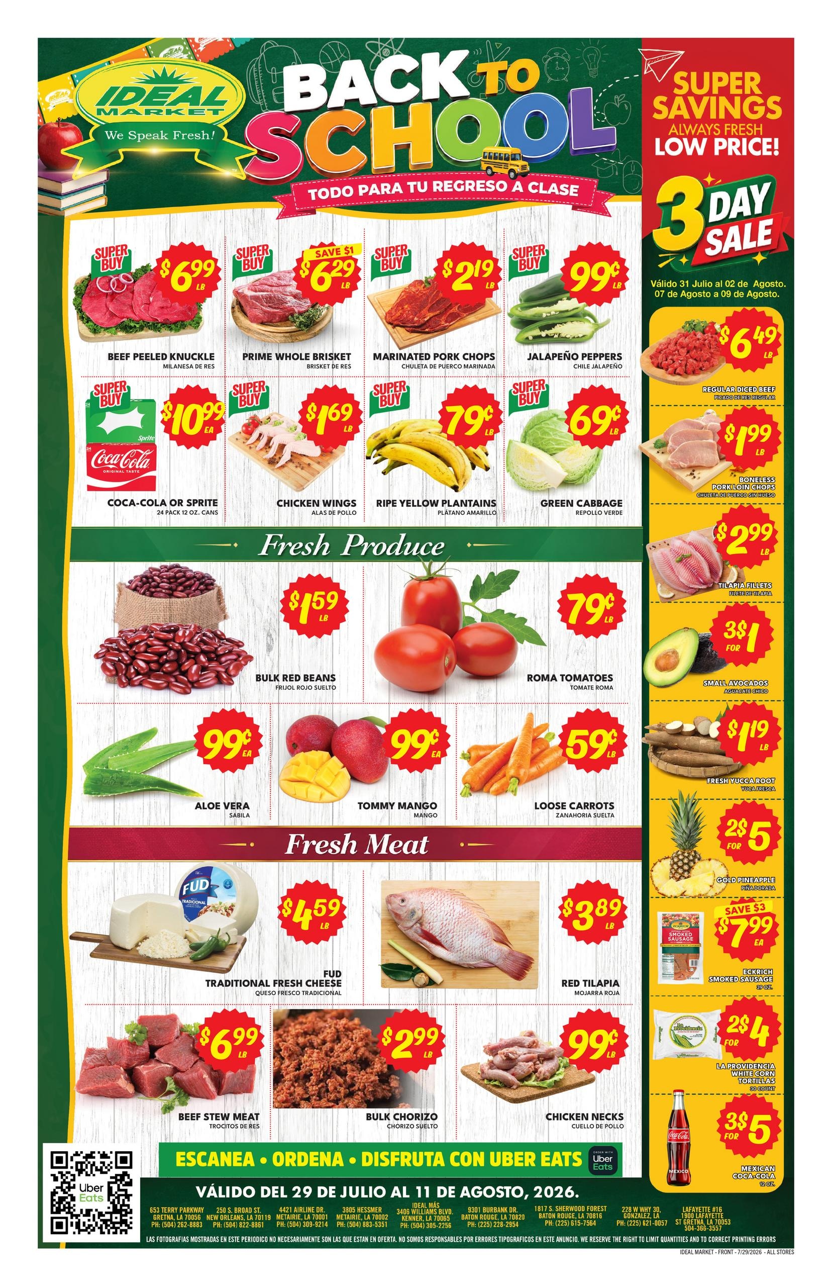 Ideal Market (New Orleans–Baton Rouge Area, LA) Weekly Ad July 29 - August 11, 2026