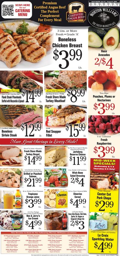 Morton Williams Supermarket (Harrison Area, NJ) Weekly Ad July 31 - August 6, 2026