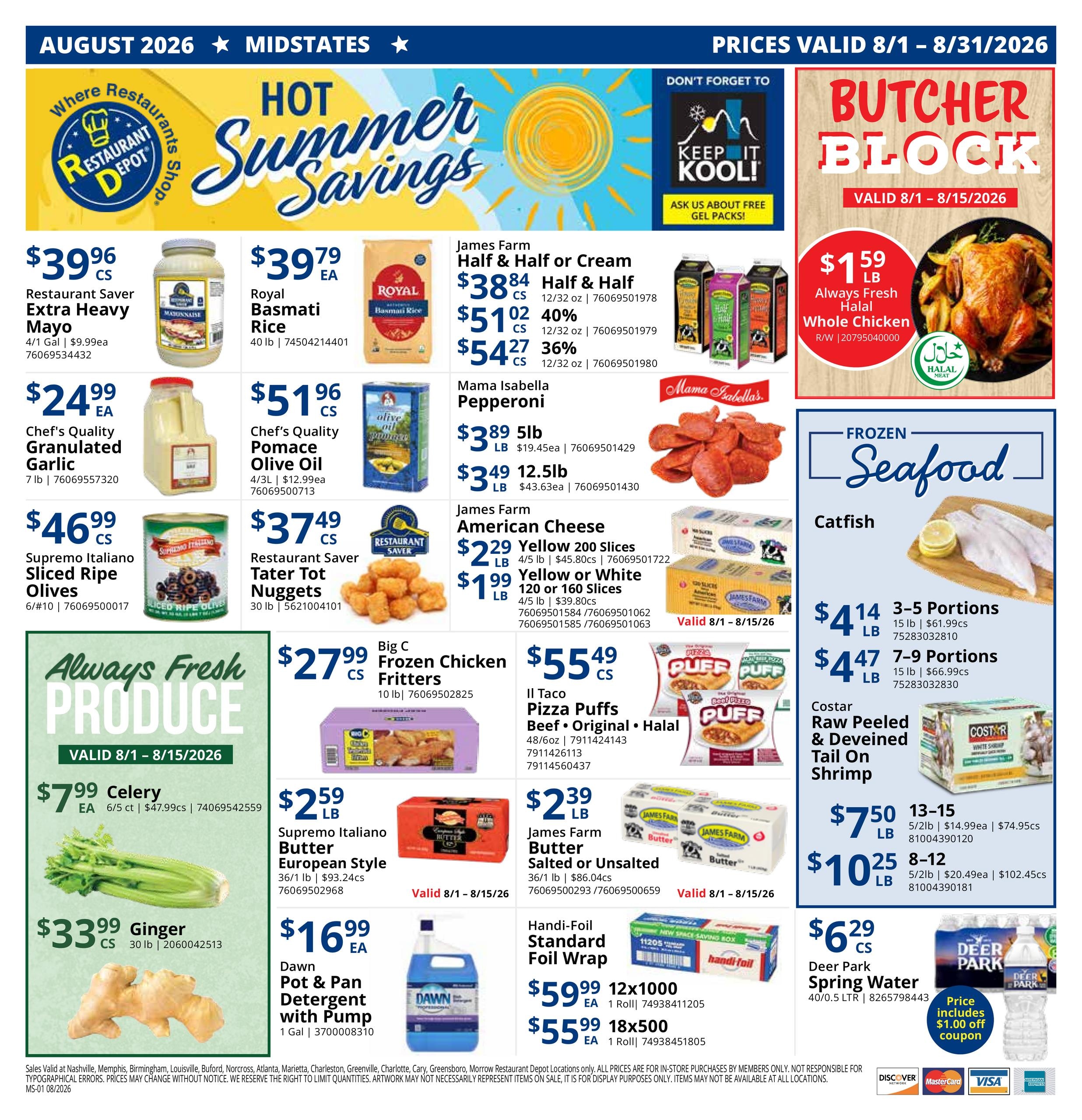 Restaurant Depot Weekly Ad August 1 - 31, 2026