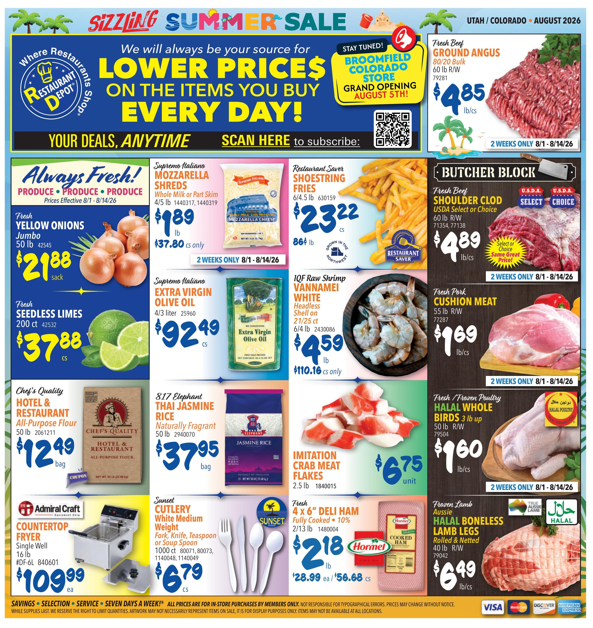 Restaurant Depot (CO, UT) Weekly Ad August 1 - 31, 2026