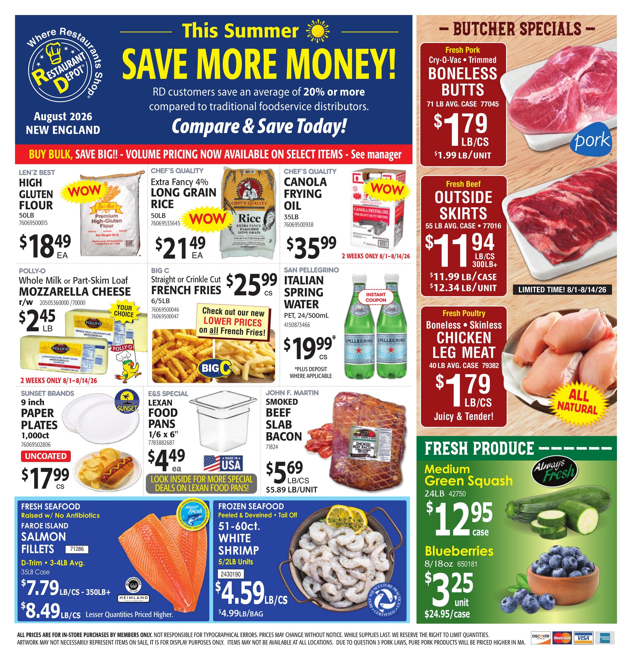 Restaurant Depot (CT, MA) Weekly Ad August 1 - 31, 2026