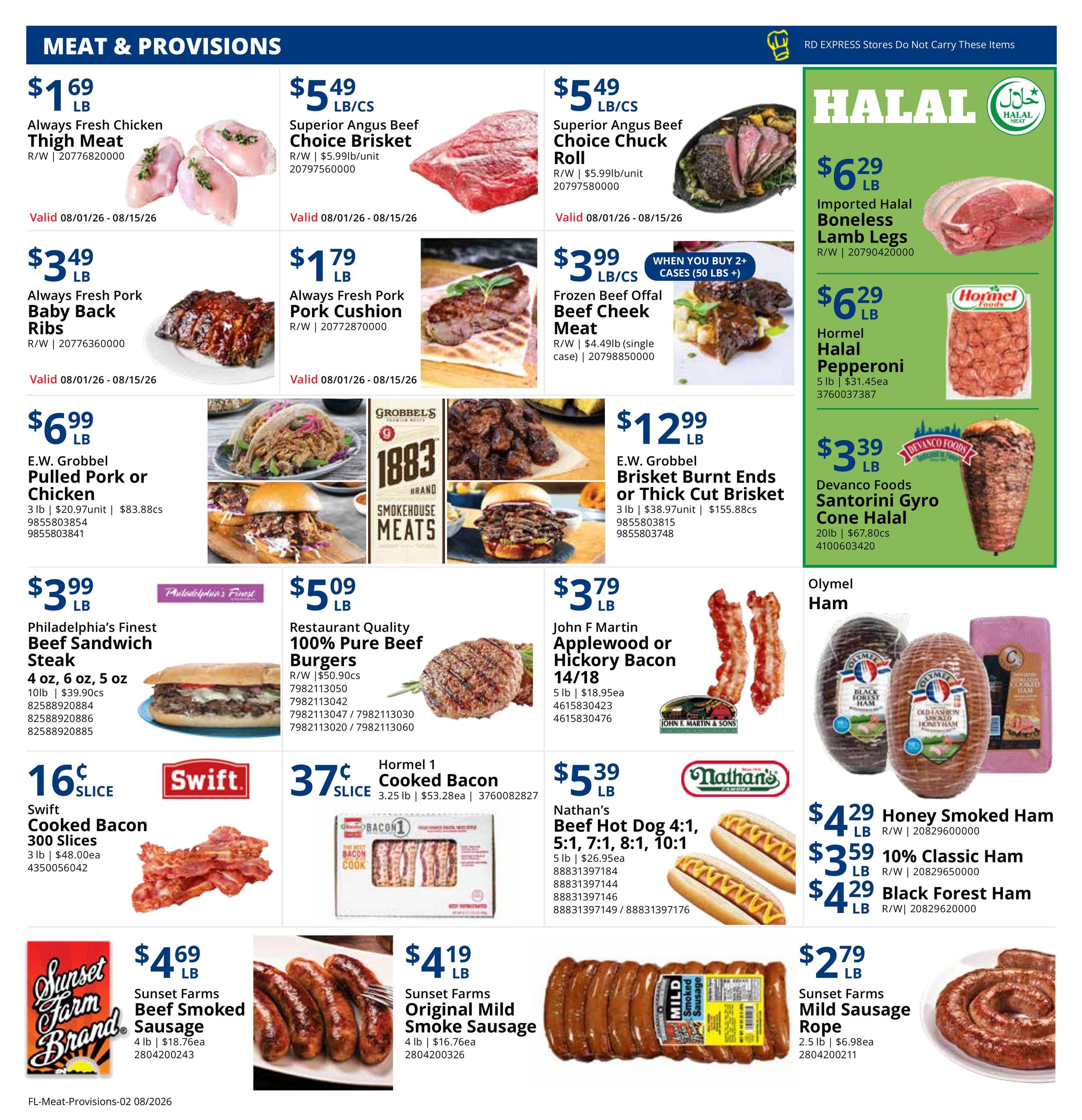 Restaurant Depot (FL) Weekly Ad August 1 - 31, 2026