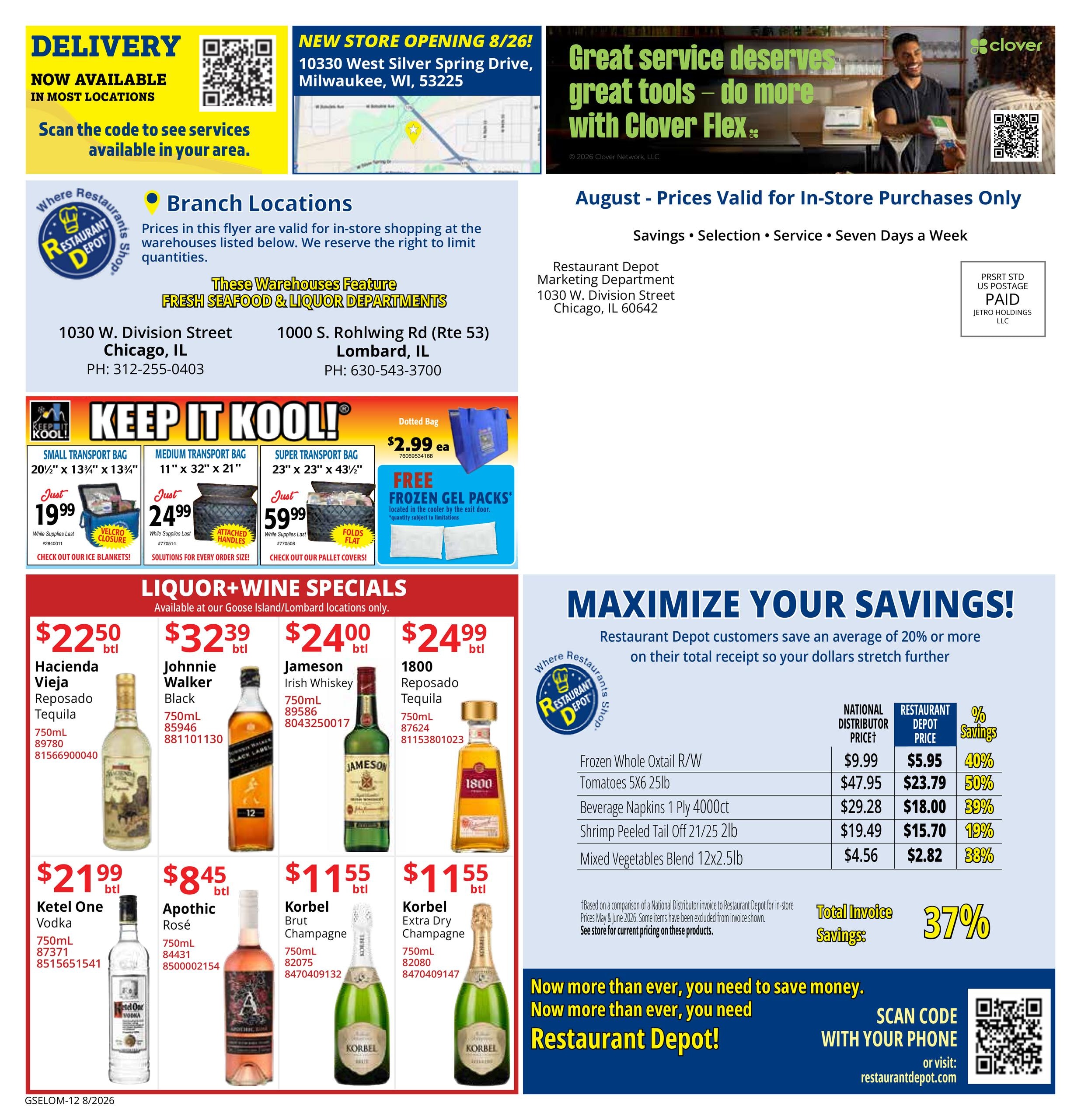 Restaurant Depot (Chicago–Aurora Area, IL) Weekly Ad August 1 - 31, 2026