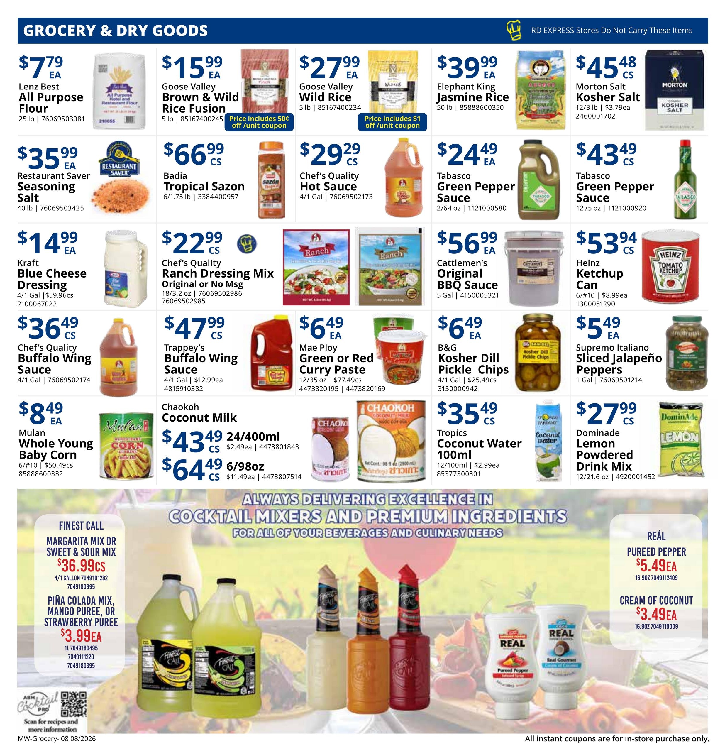 Restaurant Depot (Chicago–Naperville Area, IL) Weekly Ad August 1 - 31, 2026