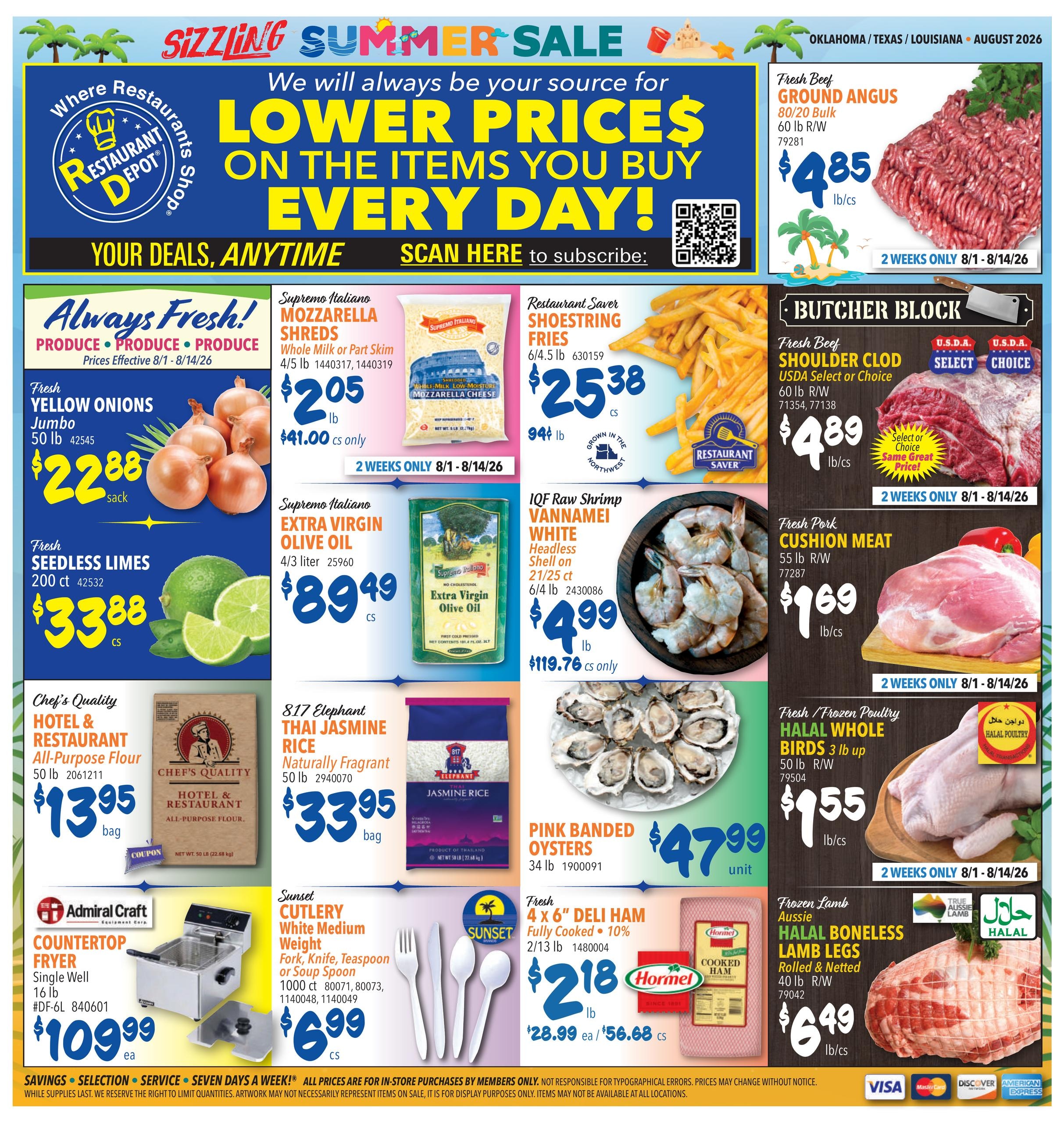 Restaurant Depot (LA, OK, TX) Weekly Ad August 1 - 31, 2026
