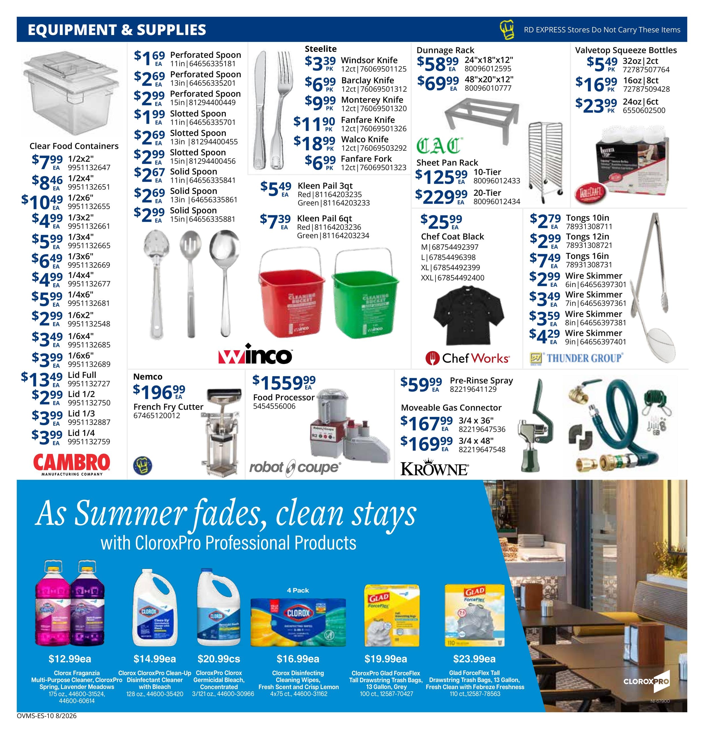 Restaurant Depot (IN, KY, MI, NY, OH, PA) Weekly Ad August 1 - 31, 2026