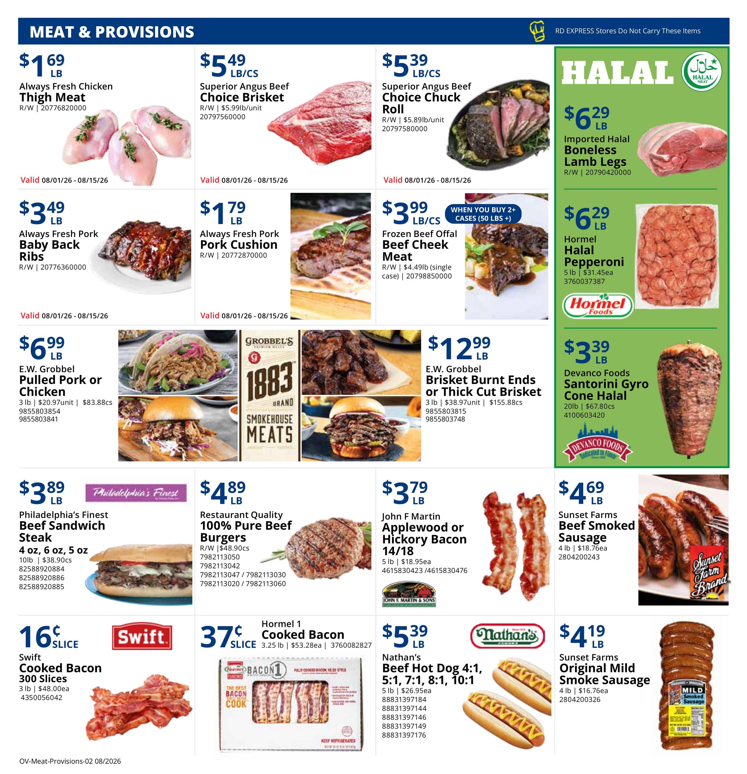 Restaurant Depot (IN, KY, MI, NY, OH, PA) Weekly Ad August 1 - 31, 2026