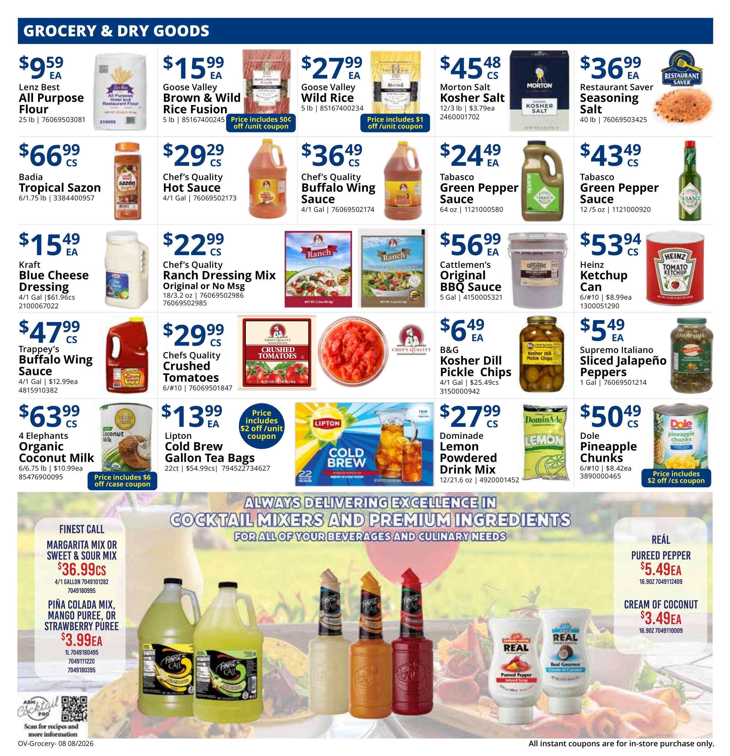 Restaurant Depot (IN, KY, MI, NY, OH, PA) Weekly Ad August 1 - 31, 2026