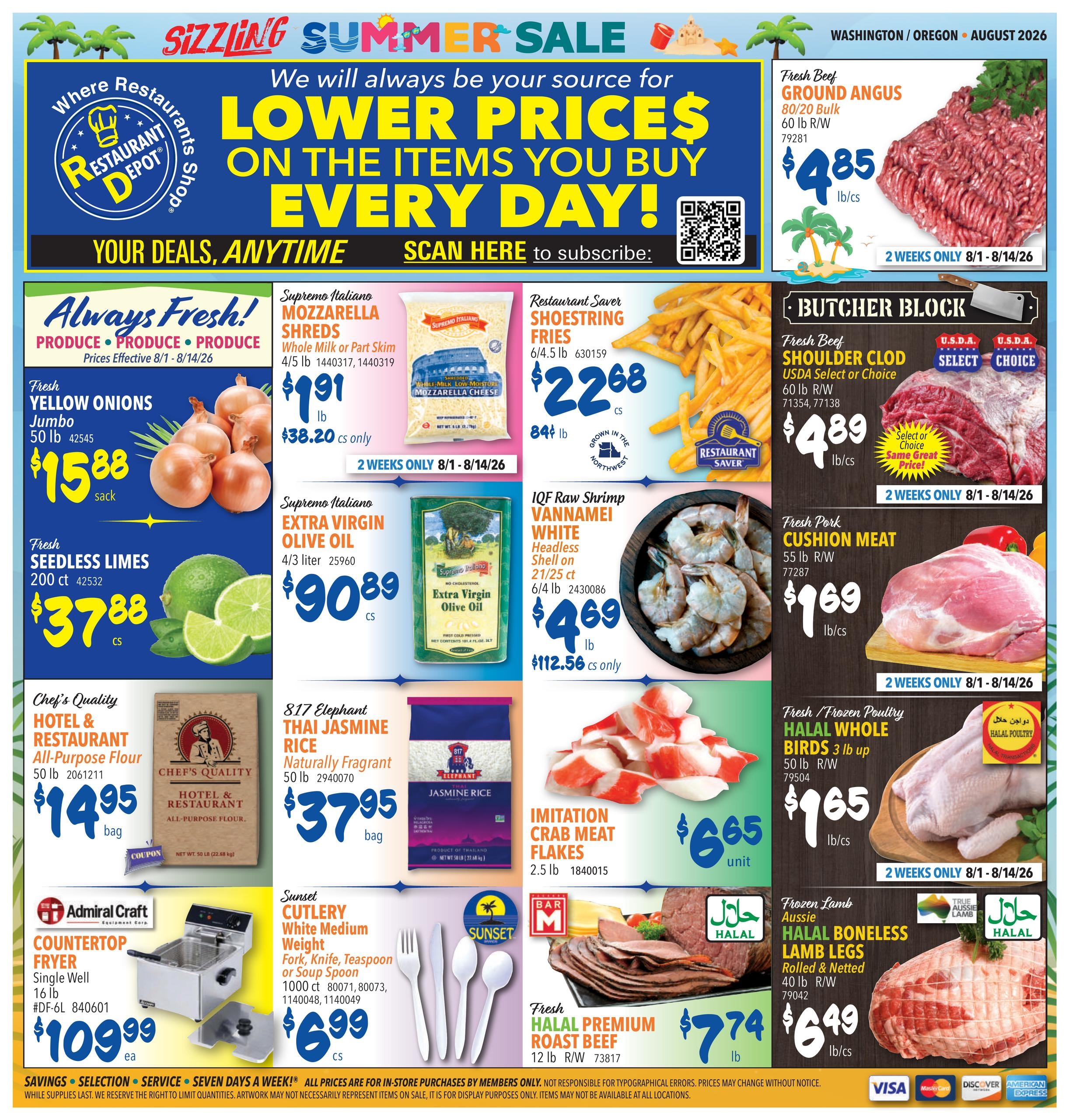 Restaurant Depot (OR, WA) Weekly Ad August 1 - 31, 2026